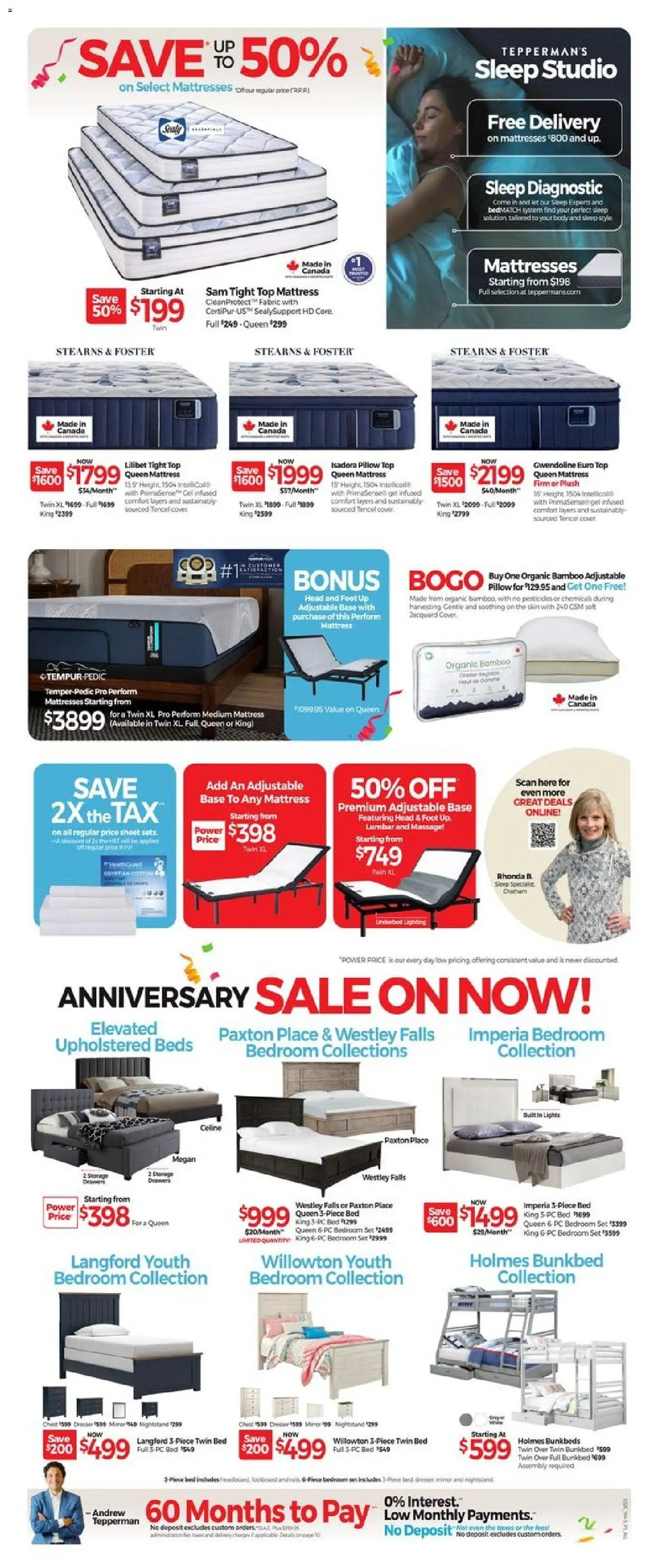 Tepperman's flyer - Outlet flyer valid from 20.03.2026 | Page: 7 | Products: Bed, Mattress, Pillow