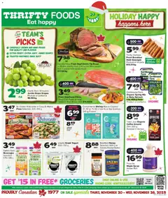 Preview of Thrifty Foods weekly flyer / circulaire from shop Thrifty Foods valid from 20.11.2025