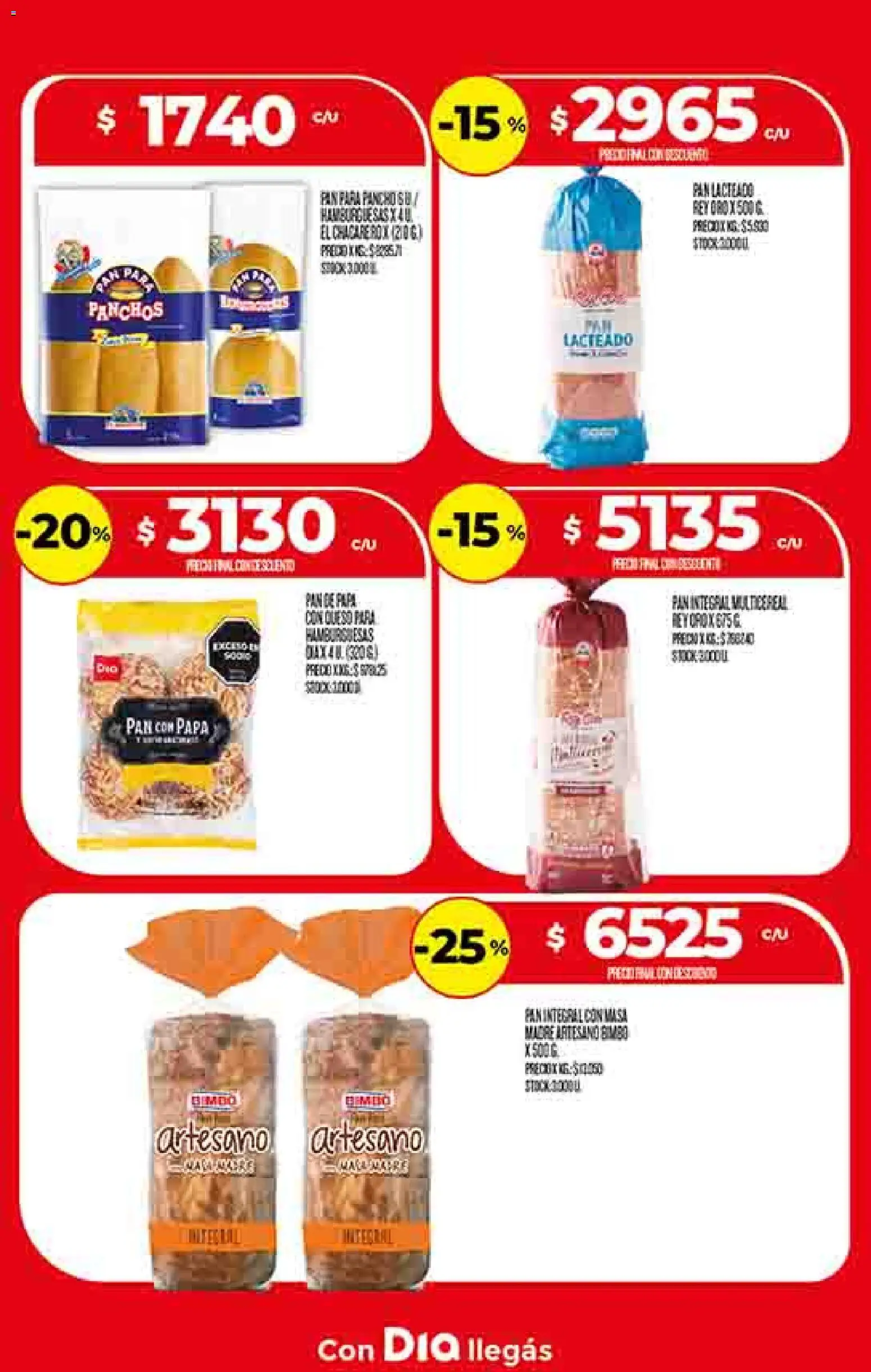 Supermercado DIA Ofertas │ válido desde el 15.04.2026 | Página: 17 | Productos: Papa, Queso, Pan
