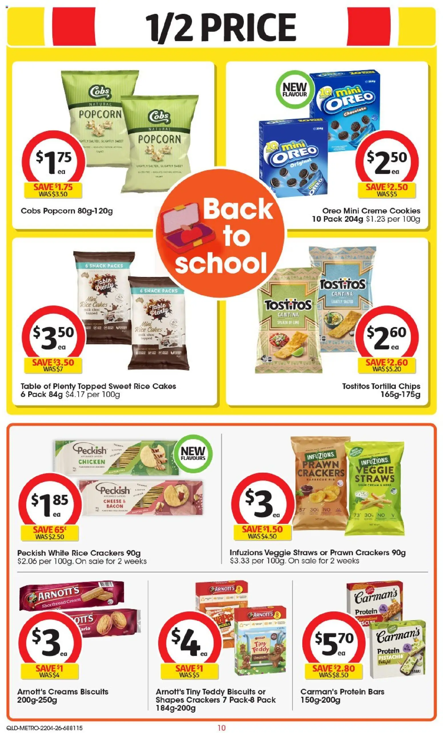 Coles catalogue - valid from 22.04.2026 | Page: 10 | Products: Crackers, Rice, Sour cream, Cream