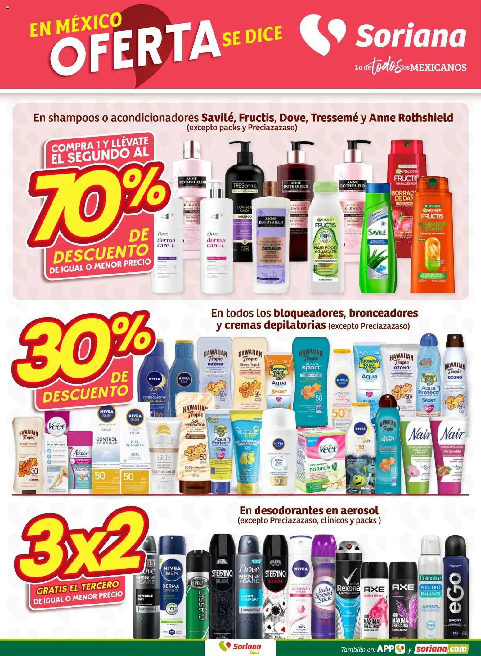 Nuevas ofertas de Soriana válidas en toda la República Mexicana desde el 12.03.2026. ¡Encuentra las mejores ofertas en Soriana - Fin de Semana Súper: Saltillo y Torreón! | Página: 7 | Productos: Crema, Brillo, Aguacate, Acondicionador