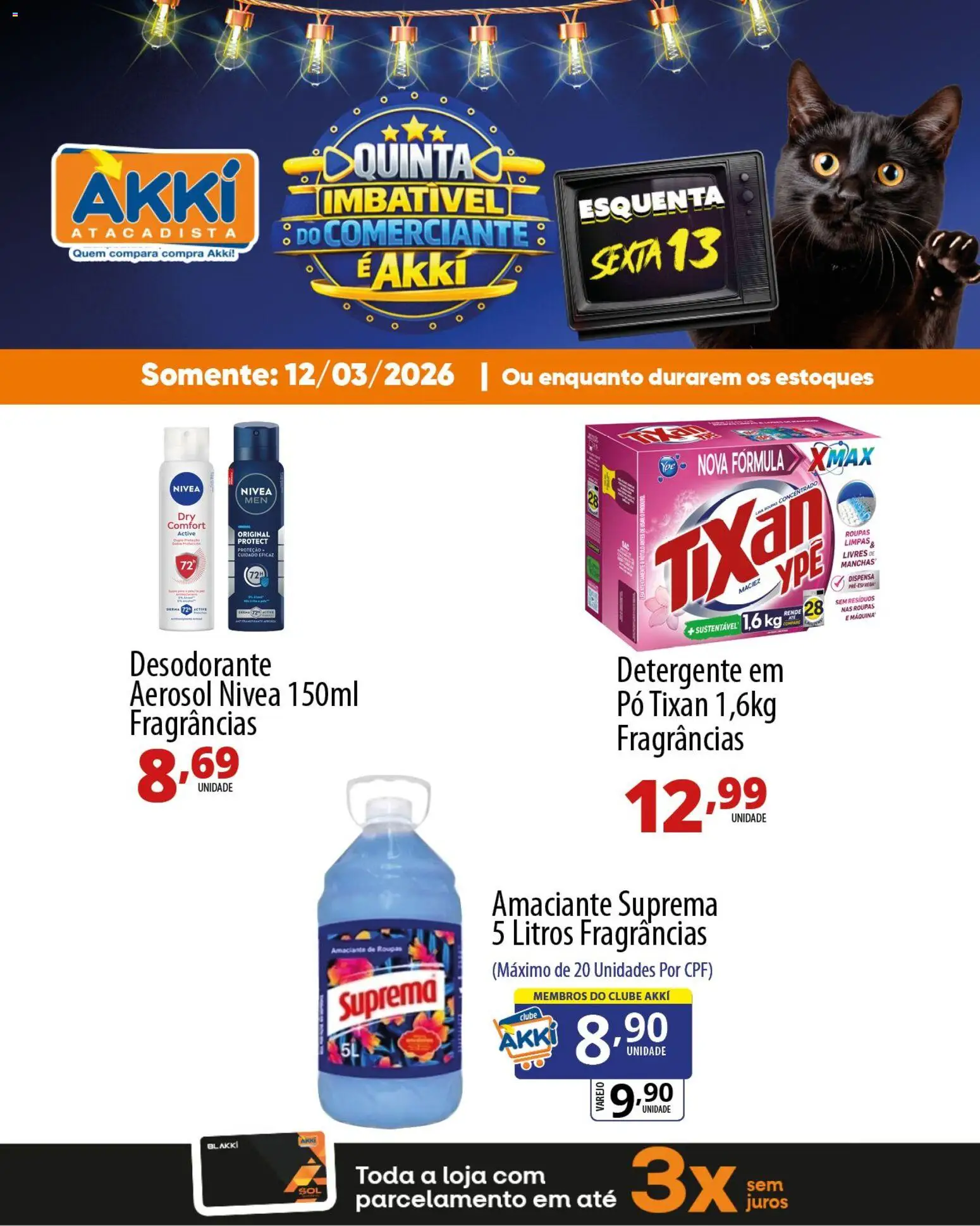 Akki Atacadista Folheto - válido de 12.03.2026 | Página: 6 | Produtos: Desodorante, Amaciante de roupas, Roupas, Amaciante