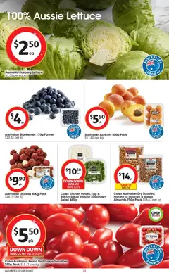 Preview of Coles Catalogue QLD North - valid from 10.12.2025 | Page: 25 | Products: Almonds, Lettuce, Tomatoes, Salad