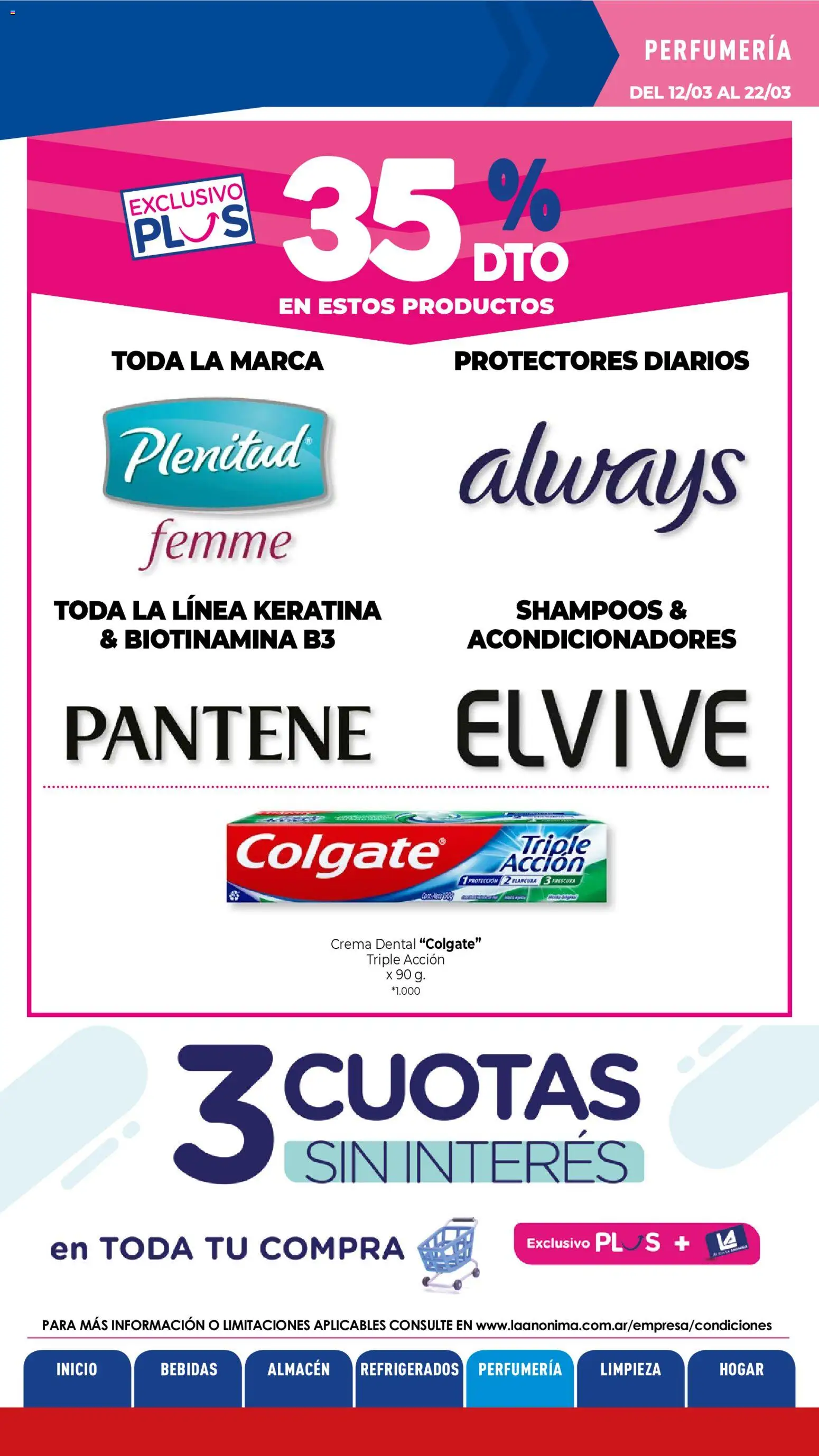 La Anonima catálogo │ válido desde el 13.03.2026 | Página: 26 | Productos: Protectores diarios, Crema
