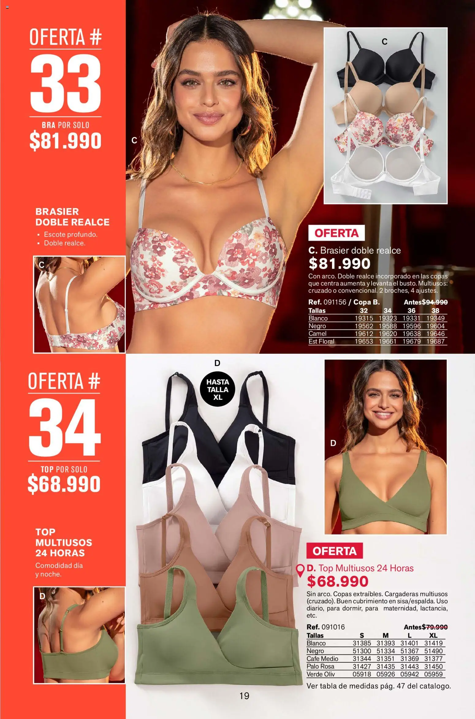 Leonisa revista - valida desde el 02.01.2026 | Página: 19 | Productos: Brasier, Top, Café