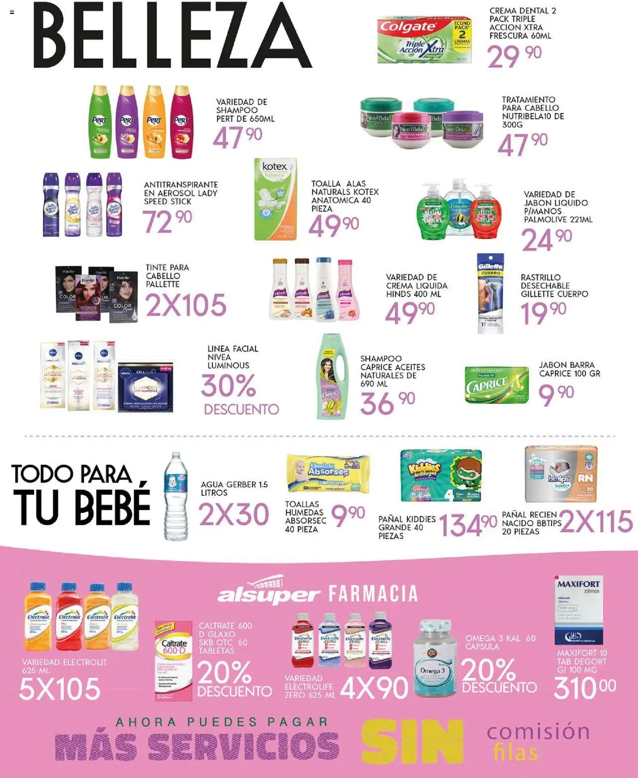 Nuevas ofertas de Alsuper válidas en toda la República Mexicana desde el 03.10.2025. ¡Encuentra las mejores ofertas en Alsuper - Folleto Zacatecas! | Página: 4 | Productos: Antitranspirante, Jabón líquido, Toalla, Jabón