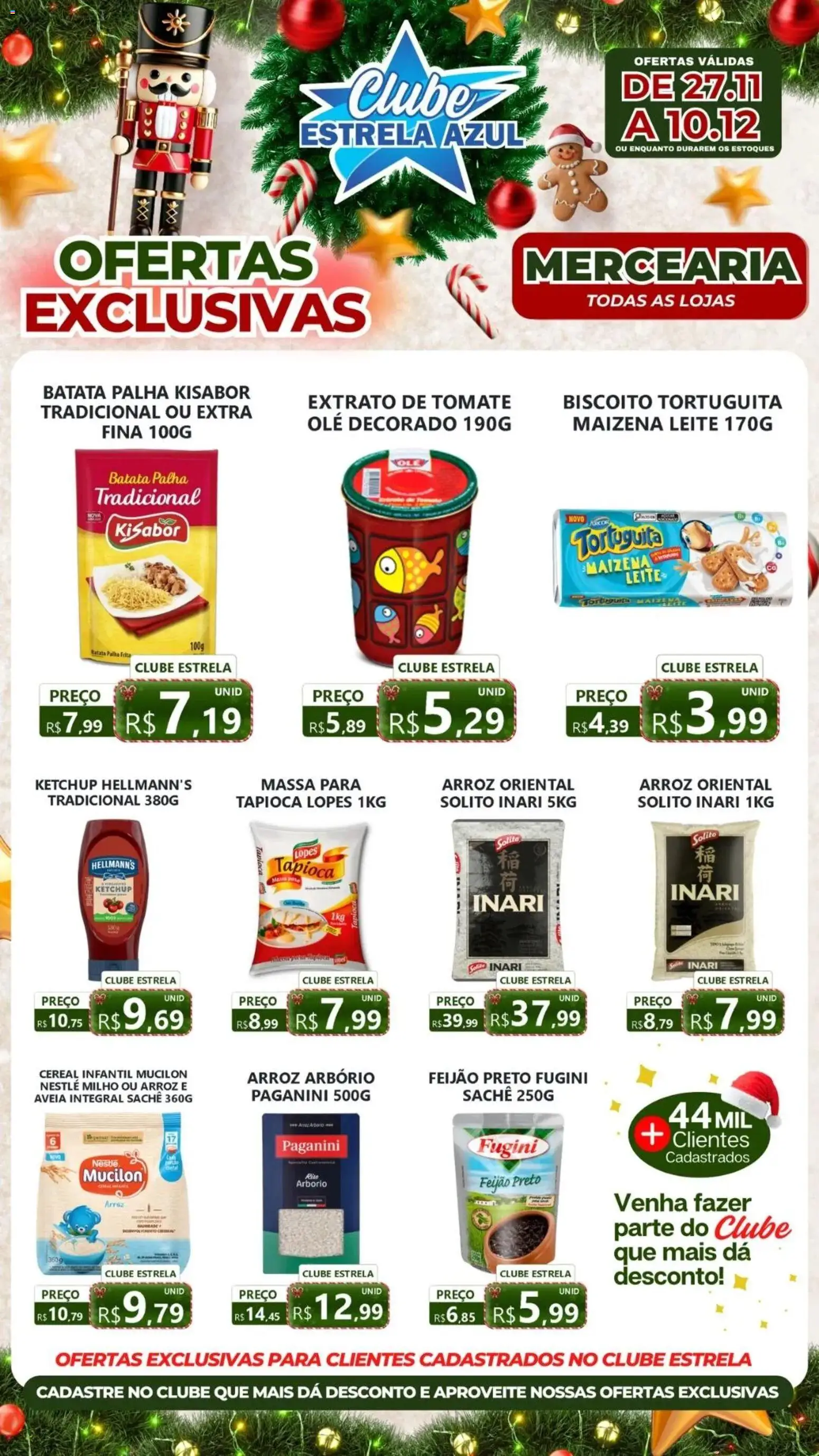 Estrela Azul Folheto - válido de 27.11.2025 | Página: 1 | Produtos: Feijão, Leite, Arroz, Batata palha