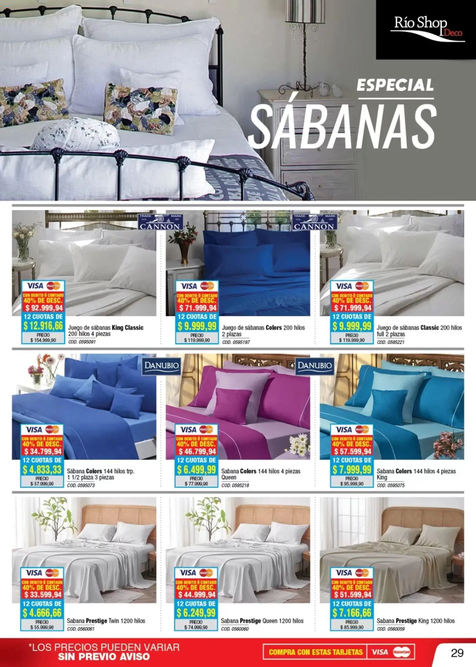 Río Shop Deco catálogo │ válido desde el 01.01.2026 | Página: 29 | Productos: Sabanas