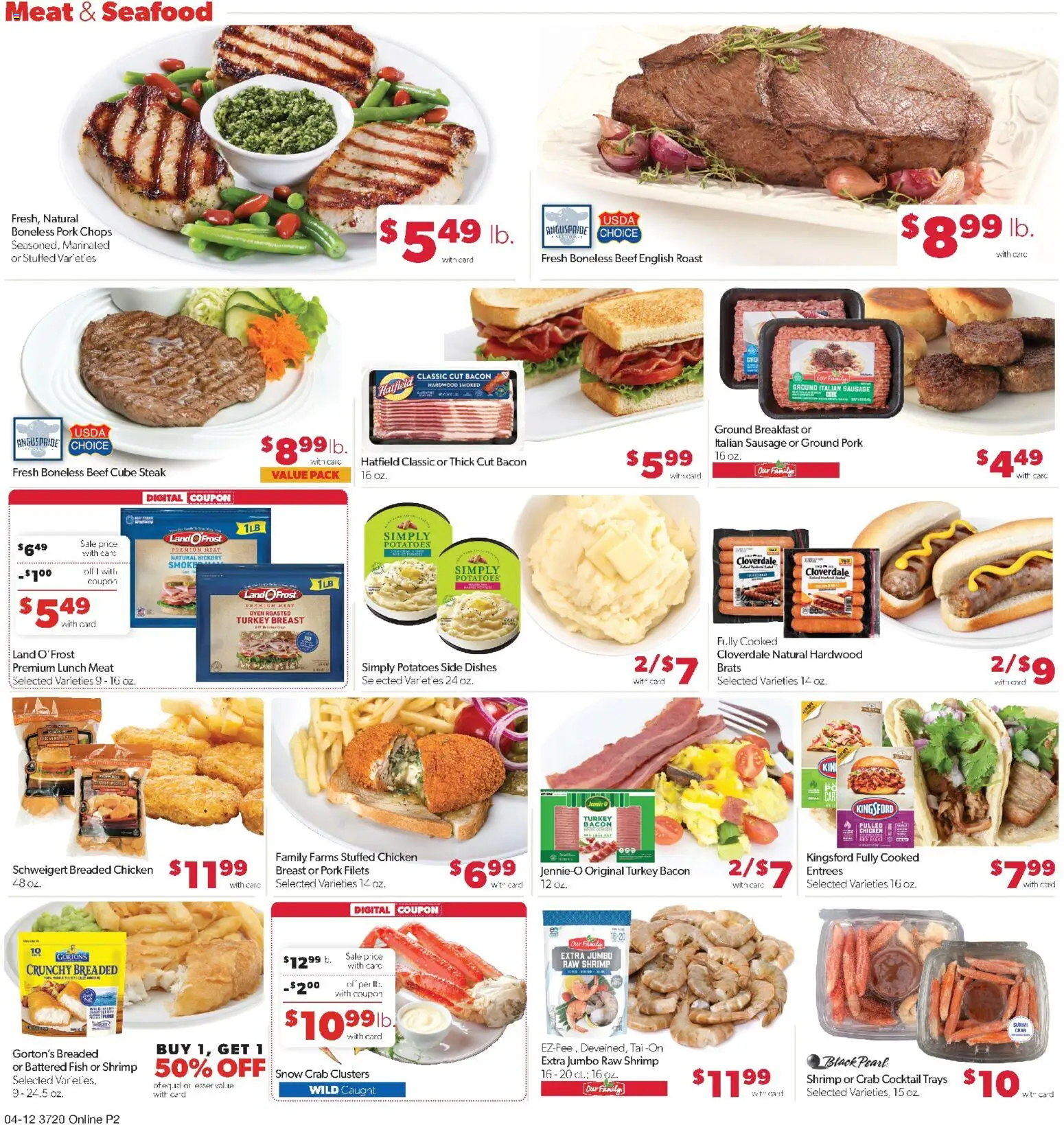 Family Fare Weekly Ad - NE - valid from 12.04.2026 | Page: 6 | Products: Pork, Seafood, Sausage, Oven