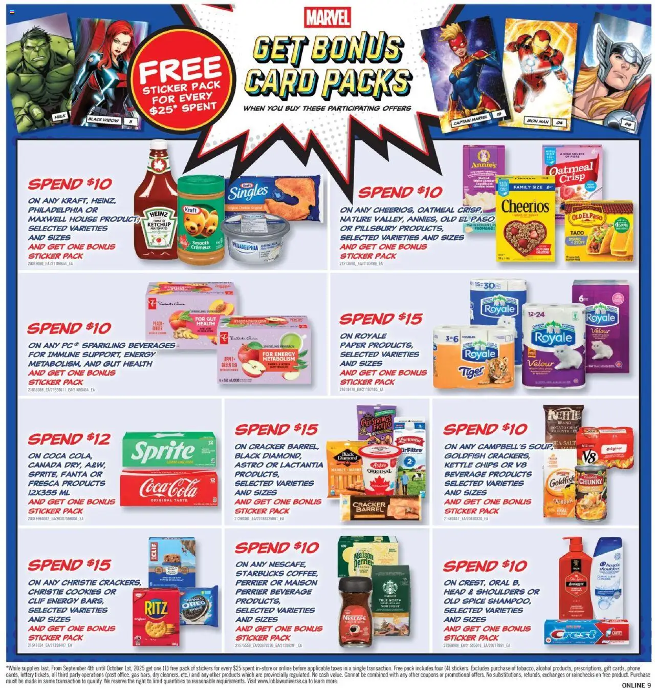 Fortinos flyer valid from 11.09.2025 | Page: 9 | Products: Tea, Ketchup, Cookies, Kettle
