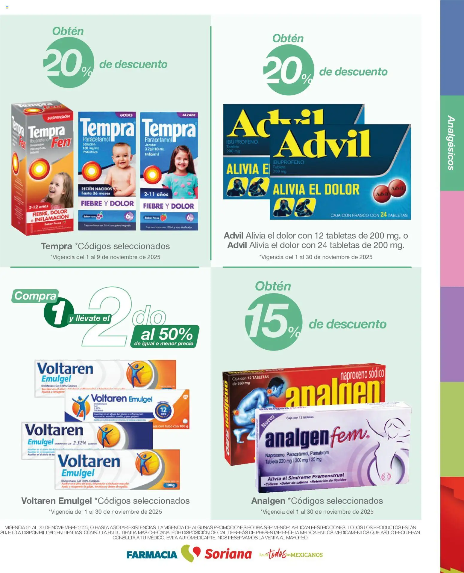 Nuevas ofertas de Soriana válidas en toda la República Mexicana desde el 01.11.2025. ¡Encuentra las mejores ofertas en Soriana - Folleto Farmacia Soriana Noviembre Mercado Nacional! | Página: 4 | Productos: Fresa, Caja, Tableta, Sobre
