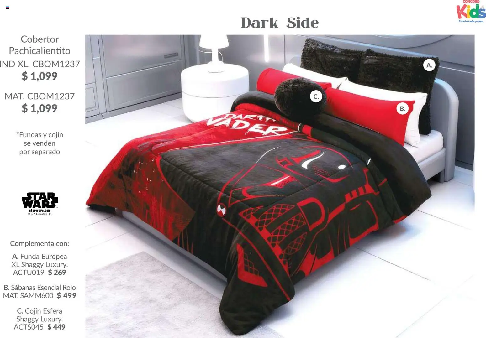 Nuevas ofertas de Colchas Concord válidas en toda la República Mexicana desde el 01.02.2026. ¡Encuentra las mejores ofertas en Colchas Concord catálogo Kids! | Página: 74 | Productos: Cobertor, Funda, Sabanas