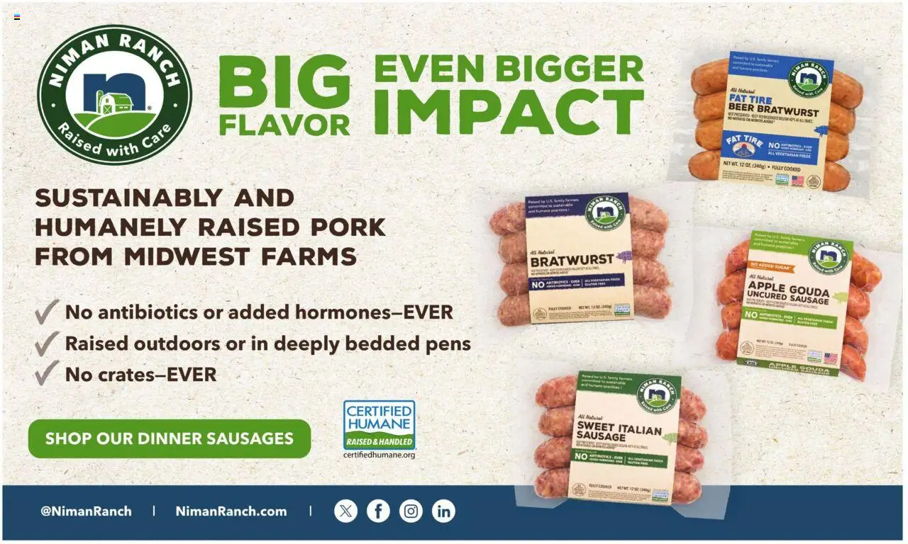 Fresh Thyme Weekly Ad - PA - valid from 23.07.2025 | Page: 7 | Products: Tire, Beer, Pork, Sausage