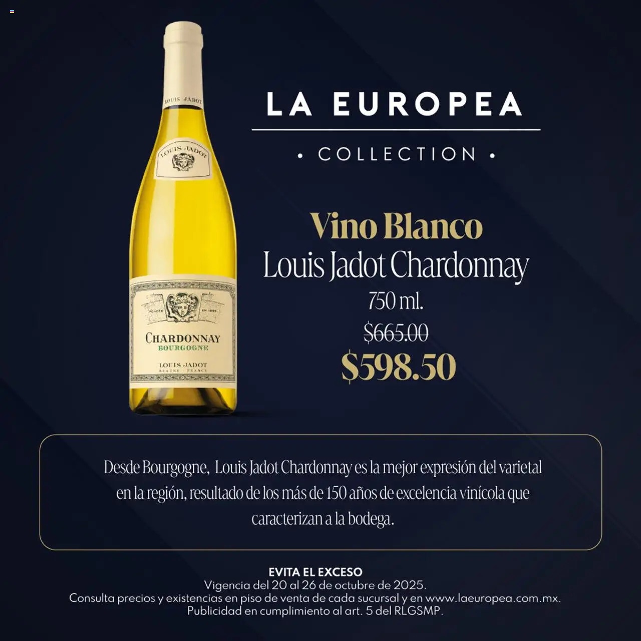 Nuevas ofertas de La Europea válidas en toda la República Mexicana desde el 20.10.2025. ¡Encuentra las mejores ofertas en La Europea catálogo Grandes Vinos! | Página: 5 | Productos: Vino
