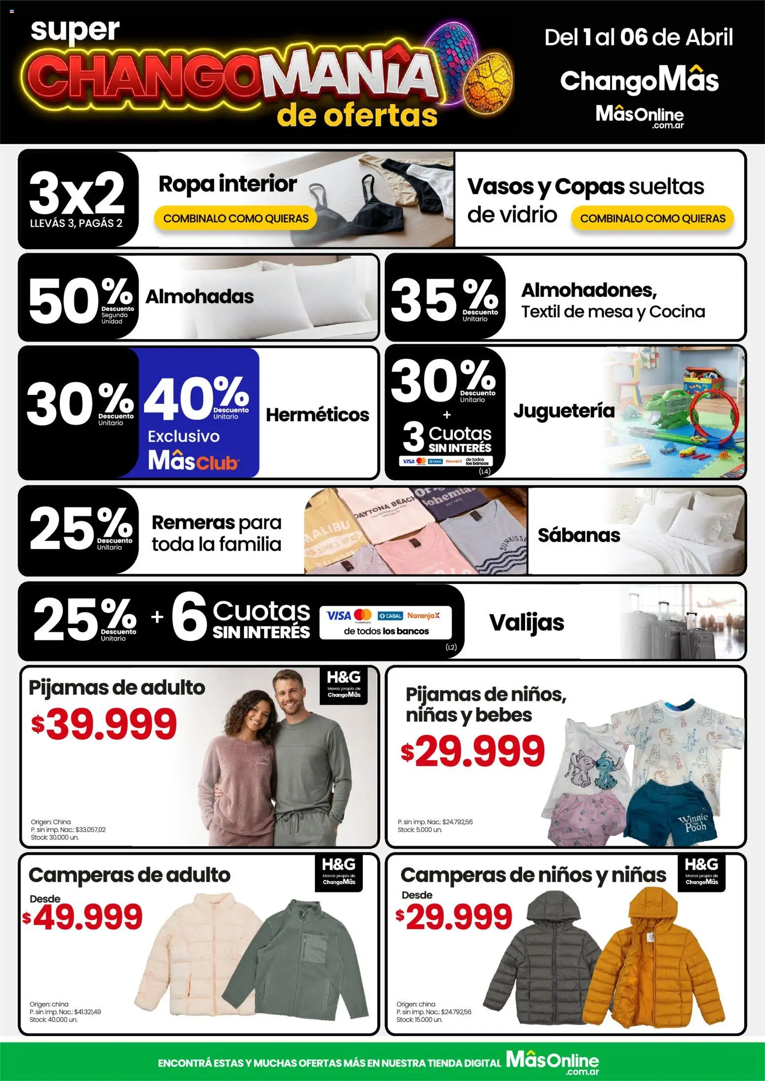 Punto Mayorista catálogo │ válido desde el 01.04.2026 | Página: 6 | Productos: Cocina, Sabanas, Mesa, Vasos