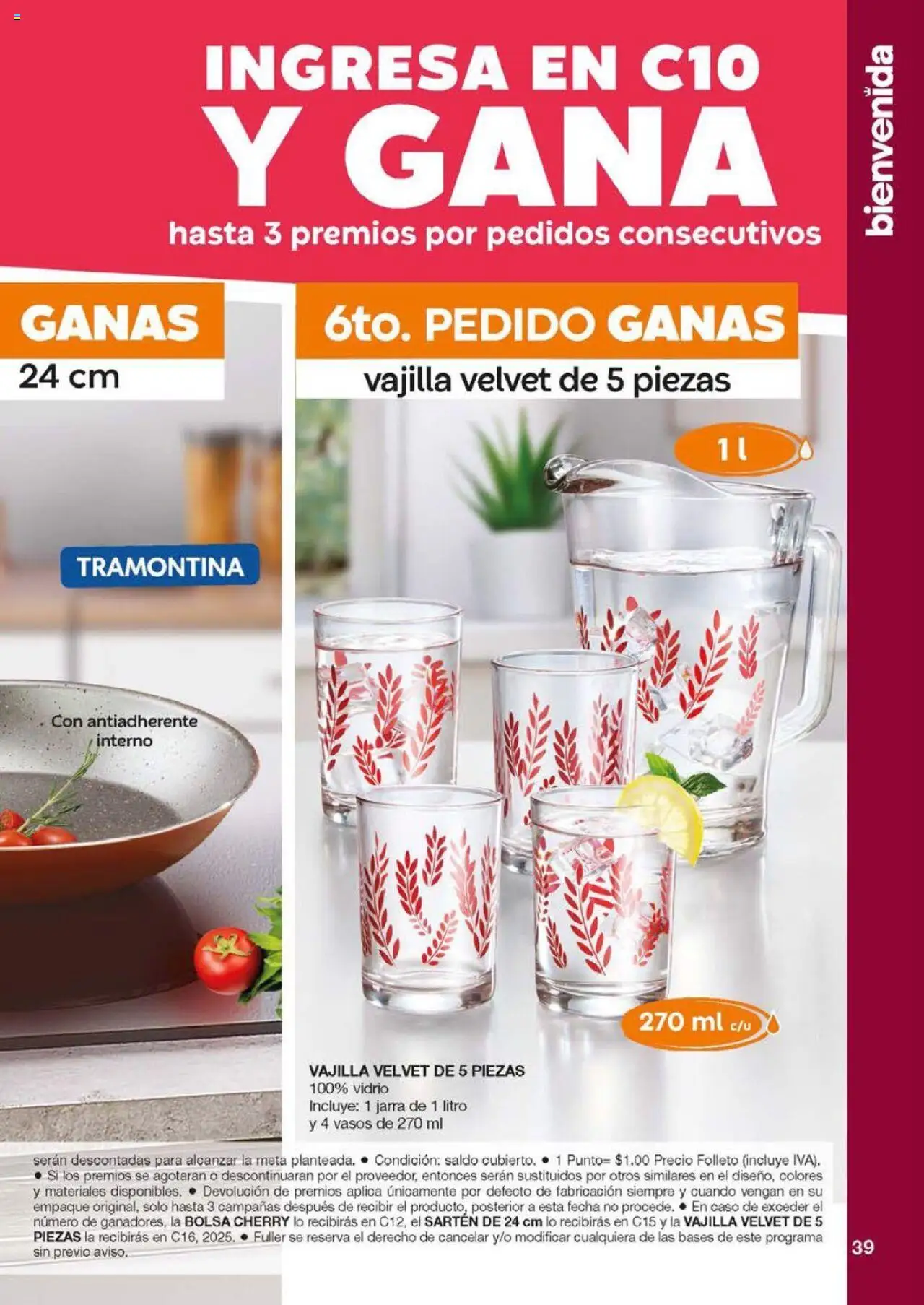 Nuevas ofertas de Fuller válidas en toda la República Mexicana desde el 20.08.2025. ¡Encuentra las mejores ofertas en Fuller - Revista Gana Más C10 2025! | Página: 39 | Productos: Bolsa, Vasos, Sartén, Jarra