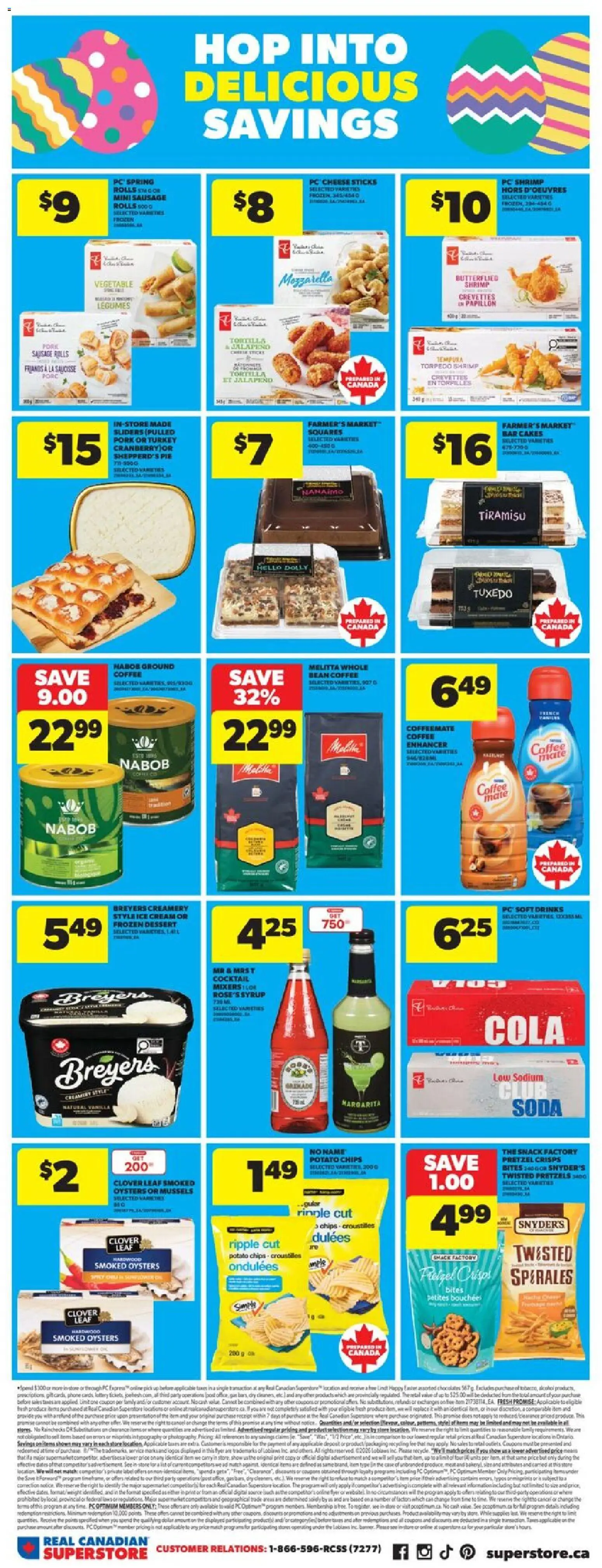 Real Canadian Superstore flyer valid from 26.03.2026 | Page: 8 | Products: Cream, Phone, Turkey, Pork