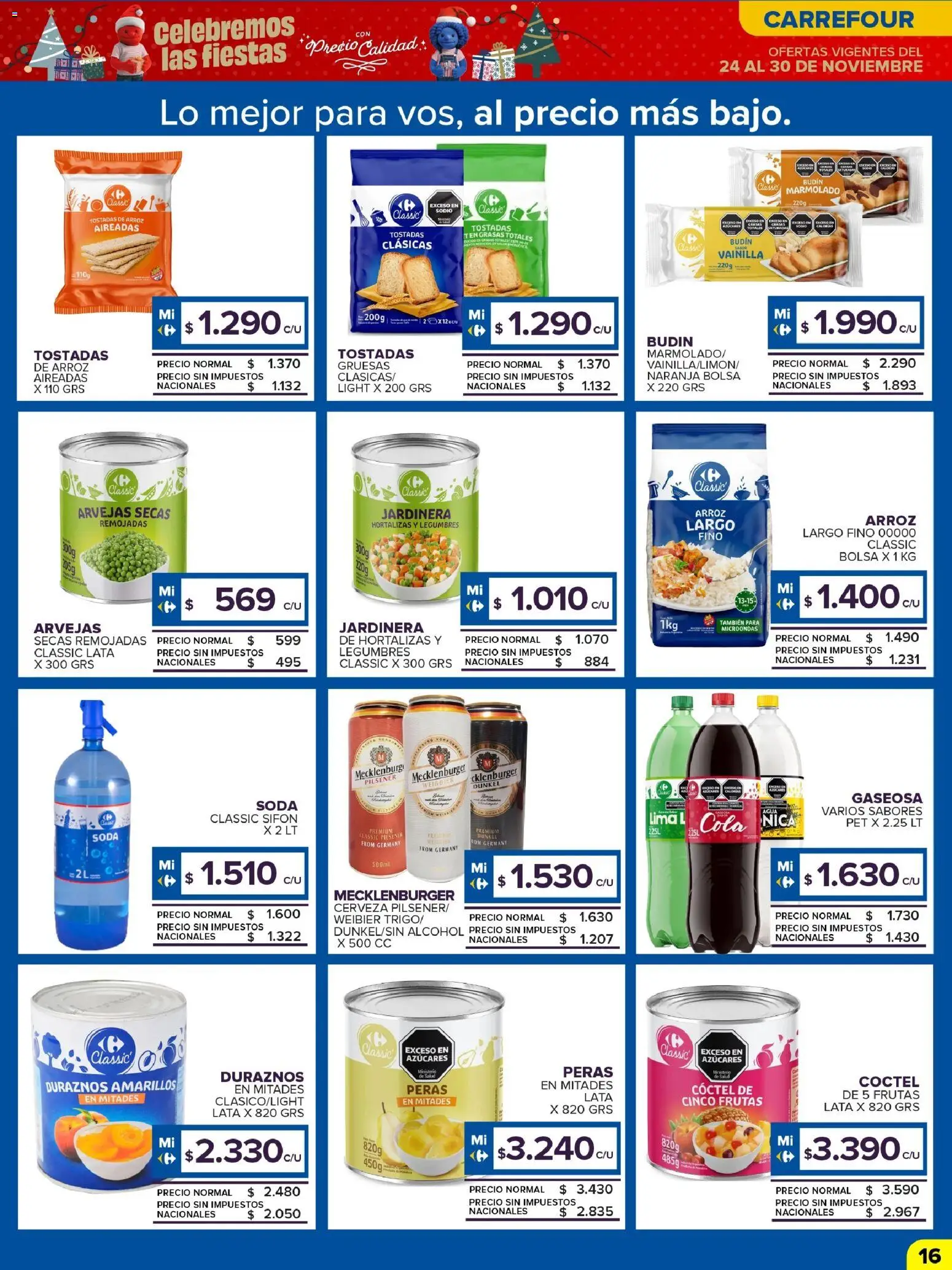 Carrefour Maxi catálogo │ válido desde el 24.11.2025 | Página: 19 | Productos: Gaseosa, Soda, Arvejas, Agua
