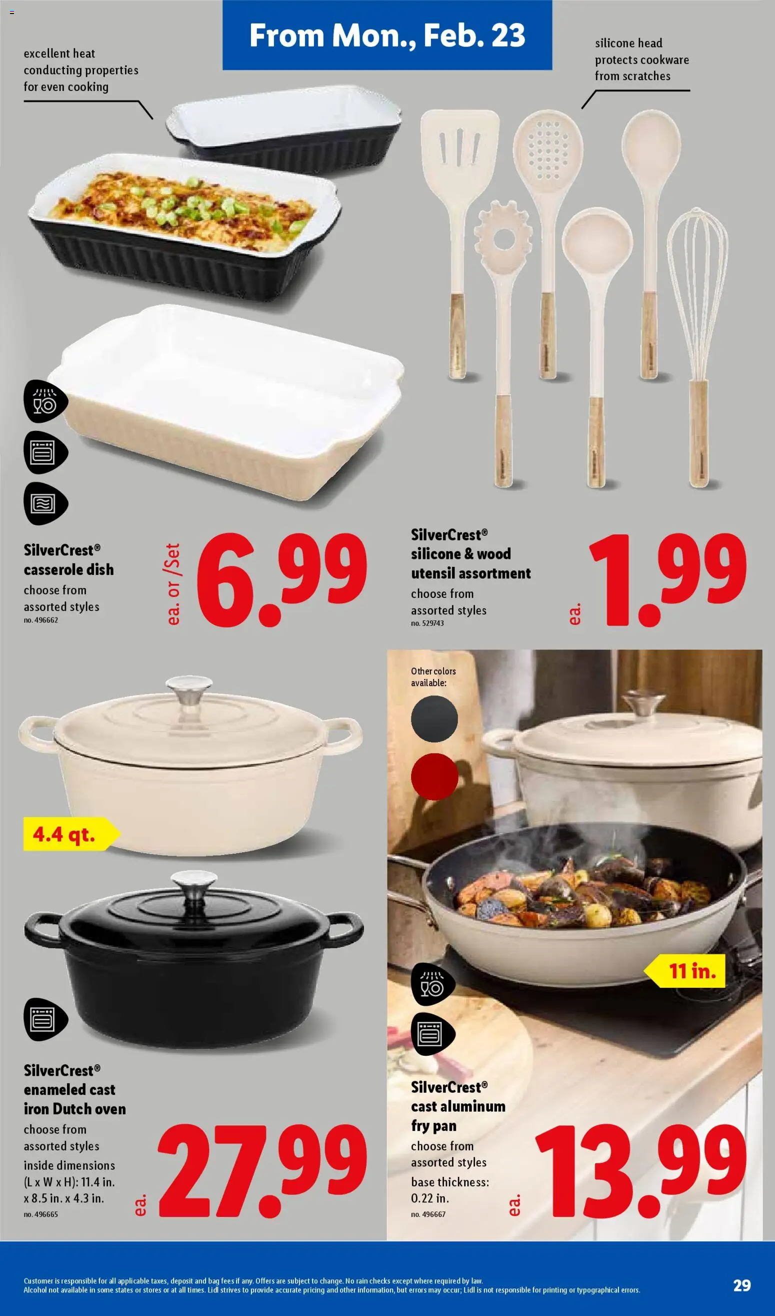 Lidl Weekly Ad - valid from 18.02.2026 | Page: 29 | Products: Pan, Bag, Oven, Iron