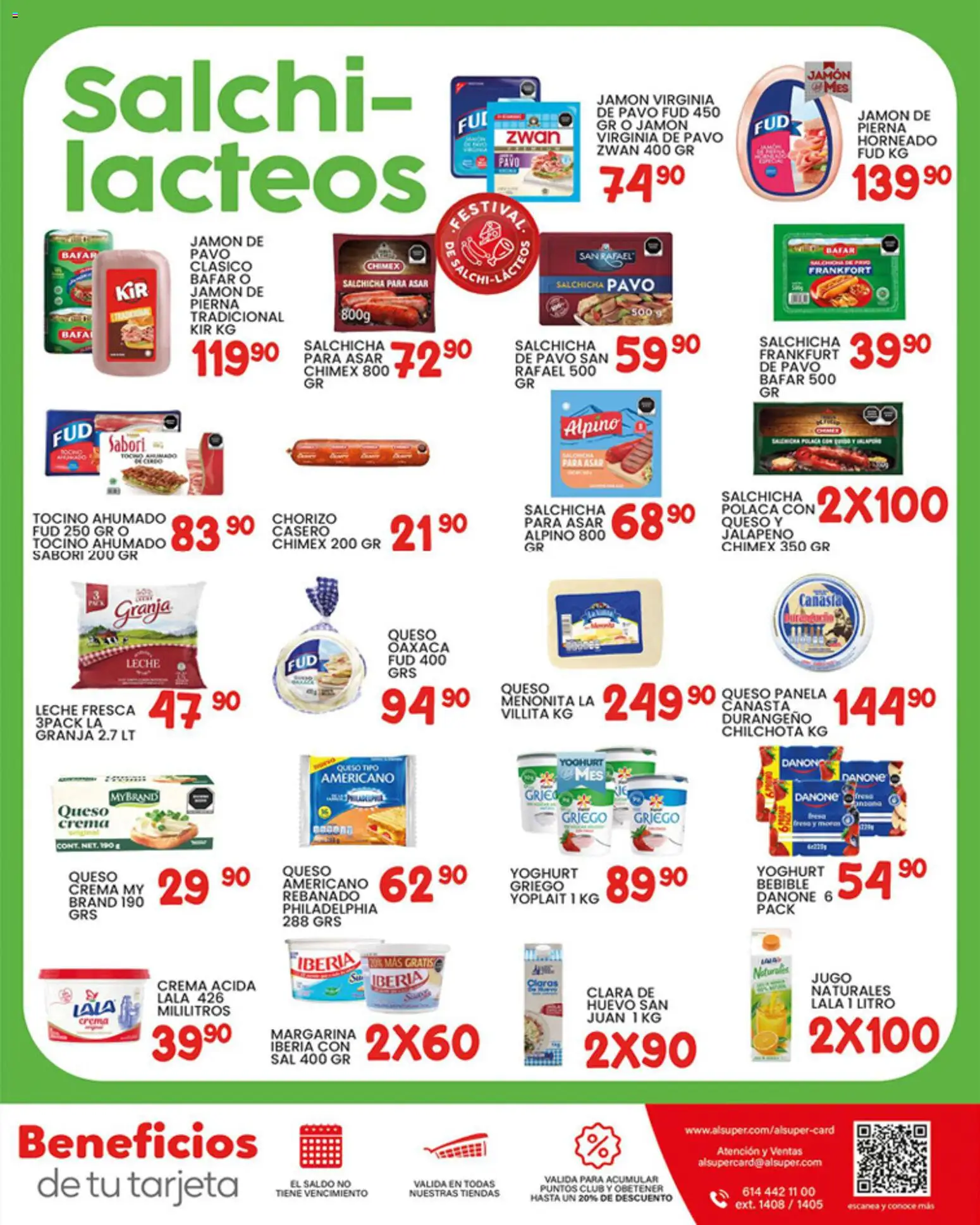 Nuevas ofertas de Alsuper válidas en toda la República Mexicana desde el 16.01.2026. ¡Encuentra las mejores ofertas en Alsuper folleto Durango! | Página: 7 | Productos: Fresa, Queso crema, Queso, Jamón