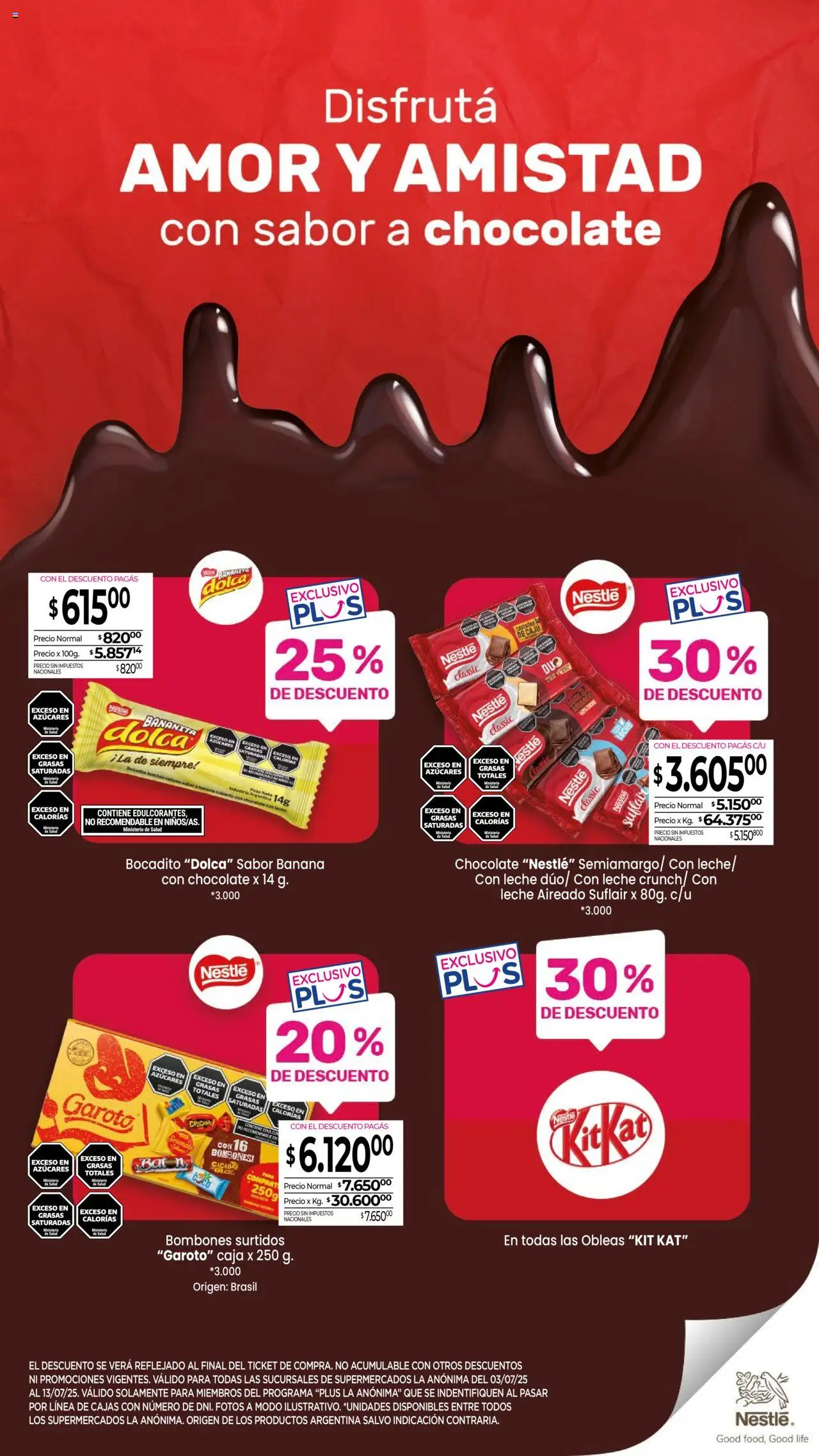 La Anonima - Insuperables - z5 │ válido desde el 03.07.2025 | Página: 4 | Productos: Bombones, Banana, Caja, Cacao