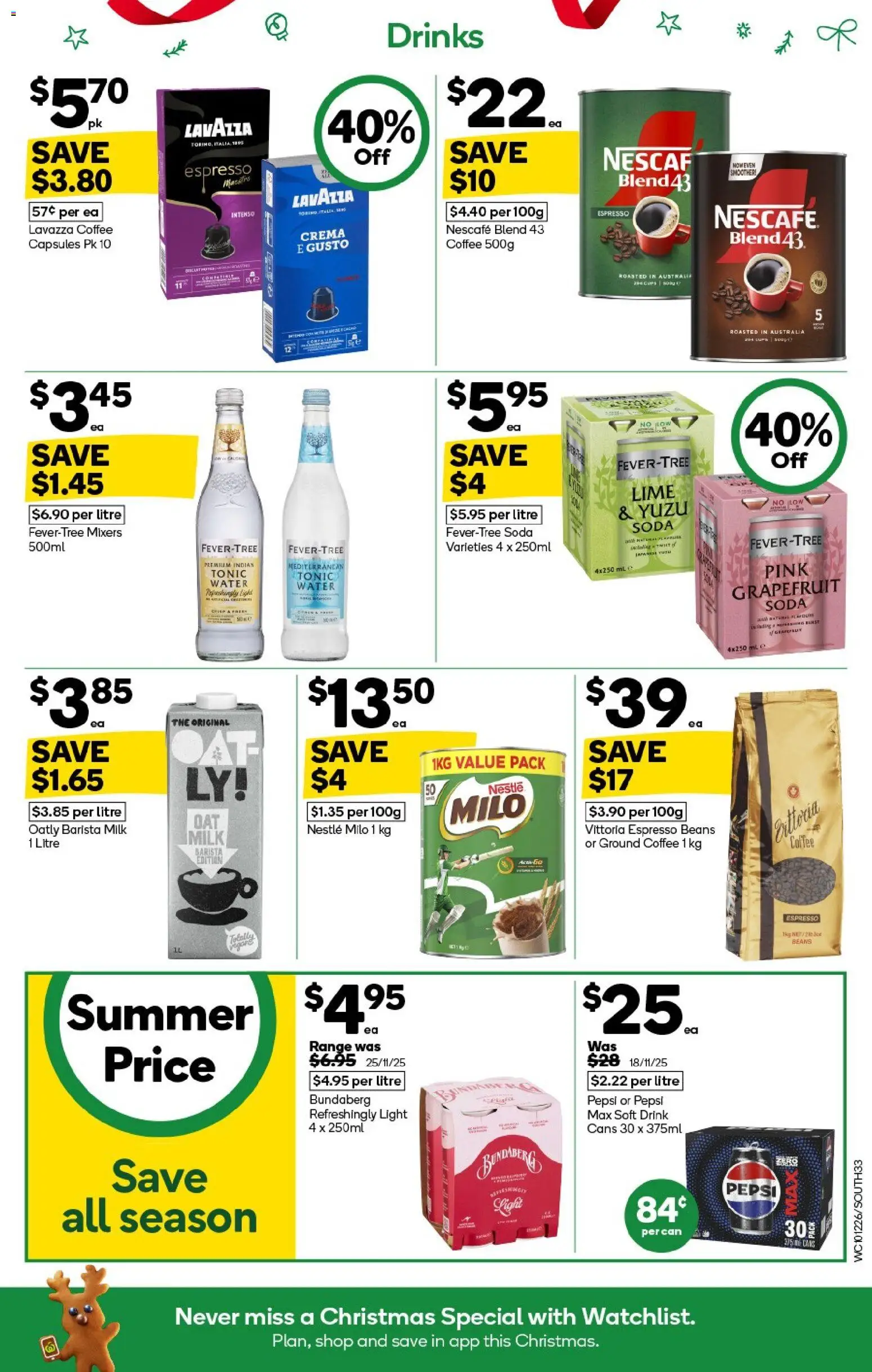 Woolworths catalogue - valid from 10.12.2025 | Page: 33 | Products: Milk, Coffee, Pepsi, Nescafe