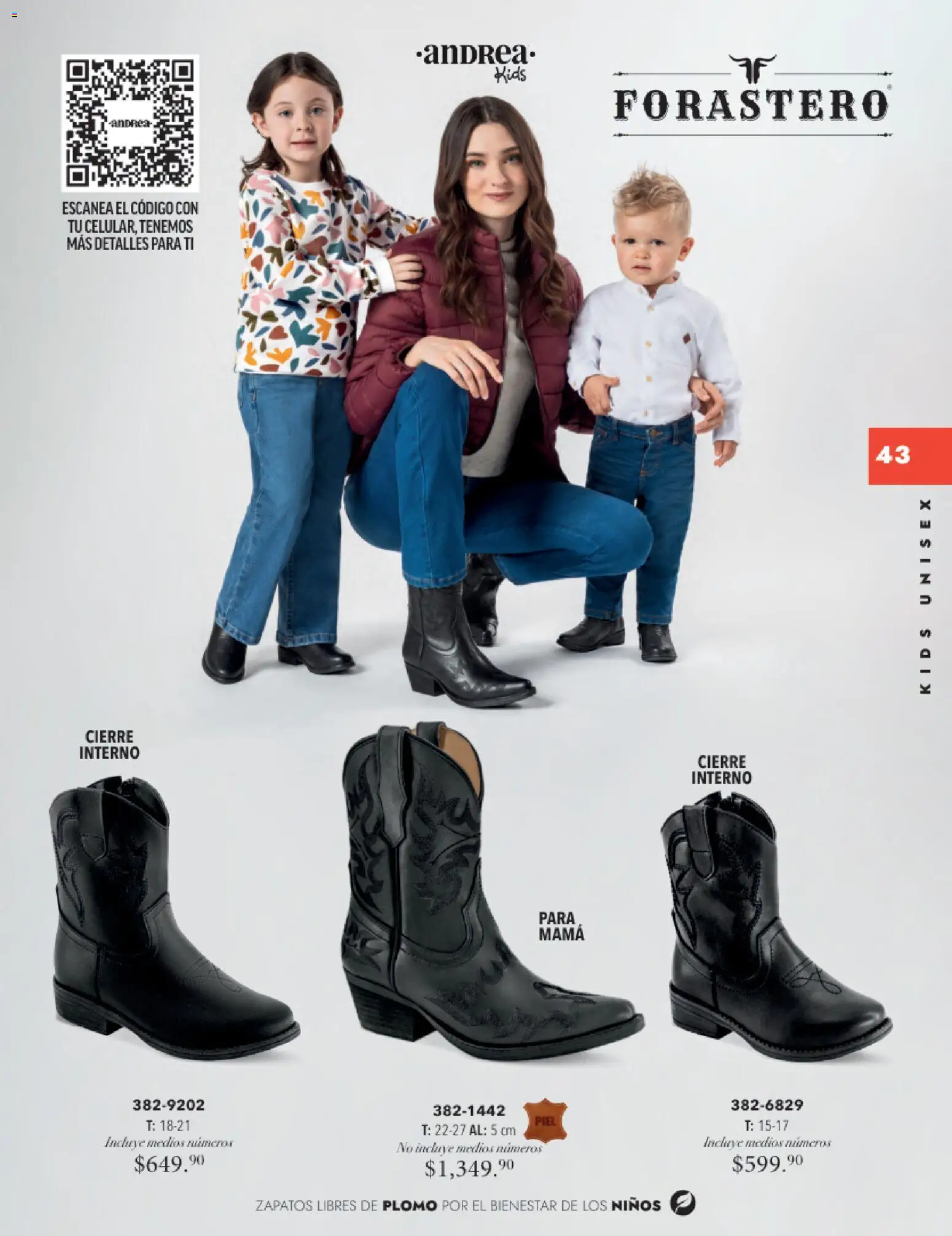 Nuevas ofertas de Andrea válidas en toda la República Mexicana desde el 26.11.2025. ¡Encuentra las mejores ofertas en Andrea catálogo Infantil Kids! | Página: 42 | Productos: Zapatos