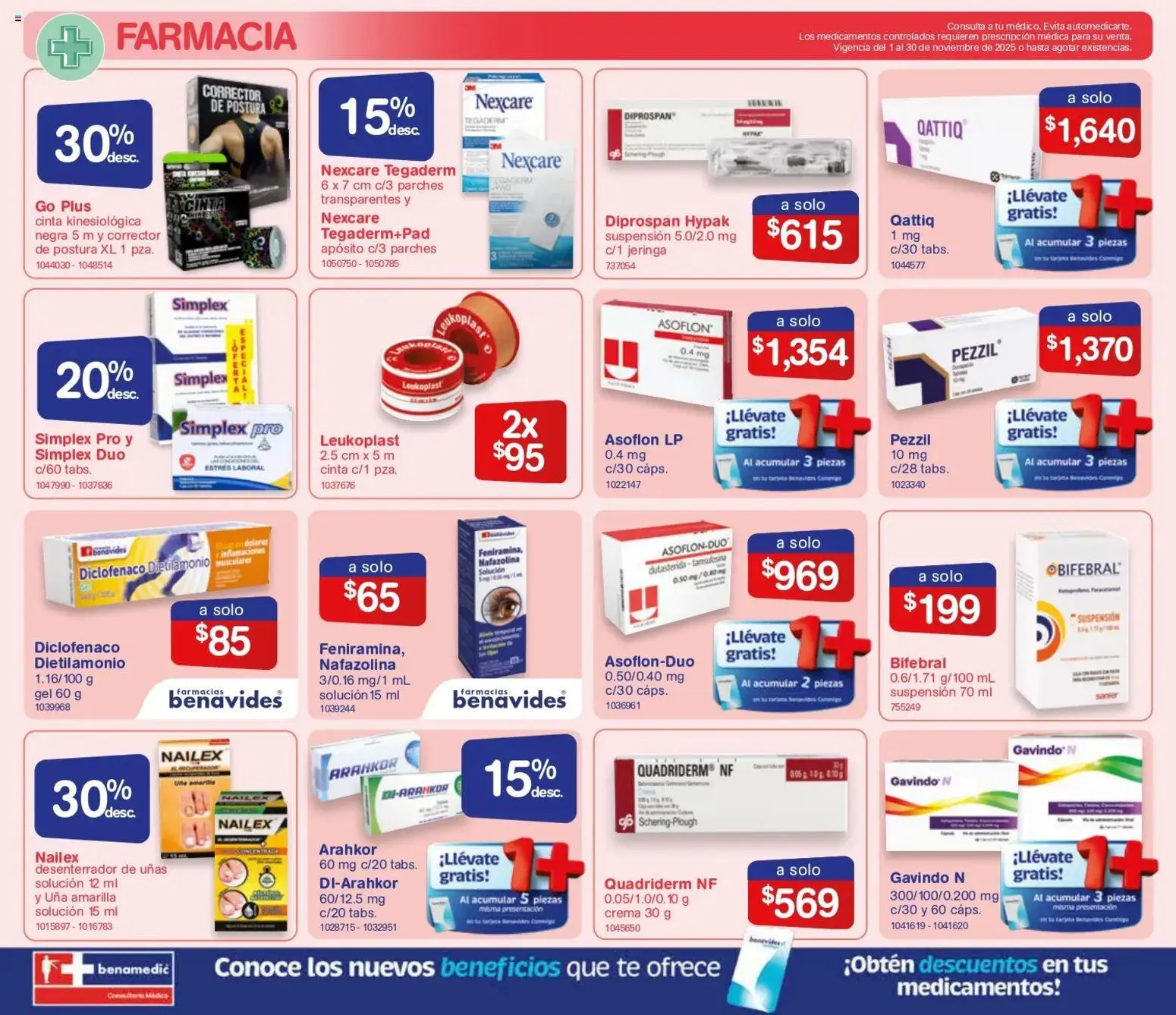 Nuevas ofertas de Farmacia Benavides válidas en toda la República Mexicana desde el 01.11.2025. ¡Encuentra las mejores ofertas en Farmacia Benavides catálogo! | Página: 12 | Productos: Crema, Cinta, Té, Corrector