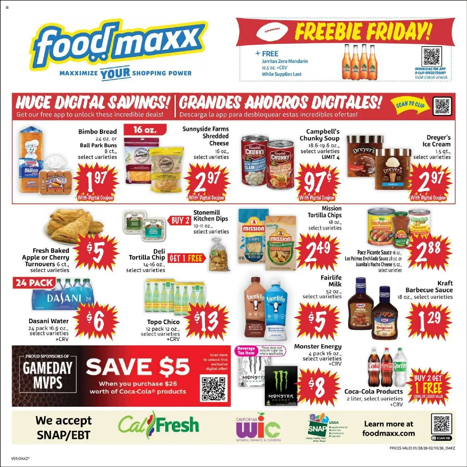 FoodMaxx Weekly Ad - valid from 28.01.2026 | Page: 2 | Products: Clip, Bread, Ice cream, Sauce