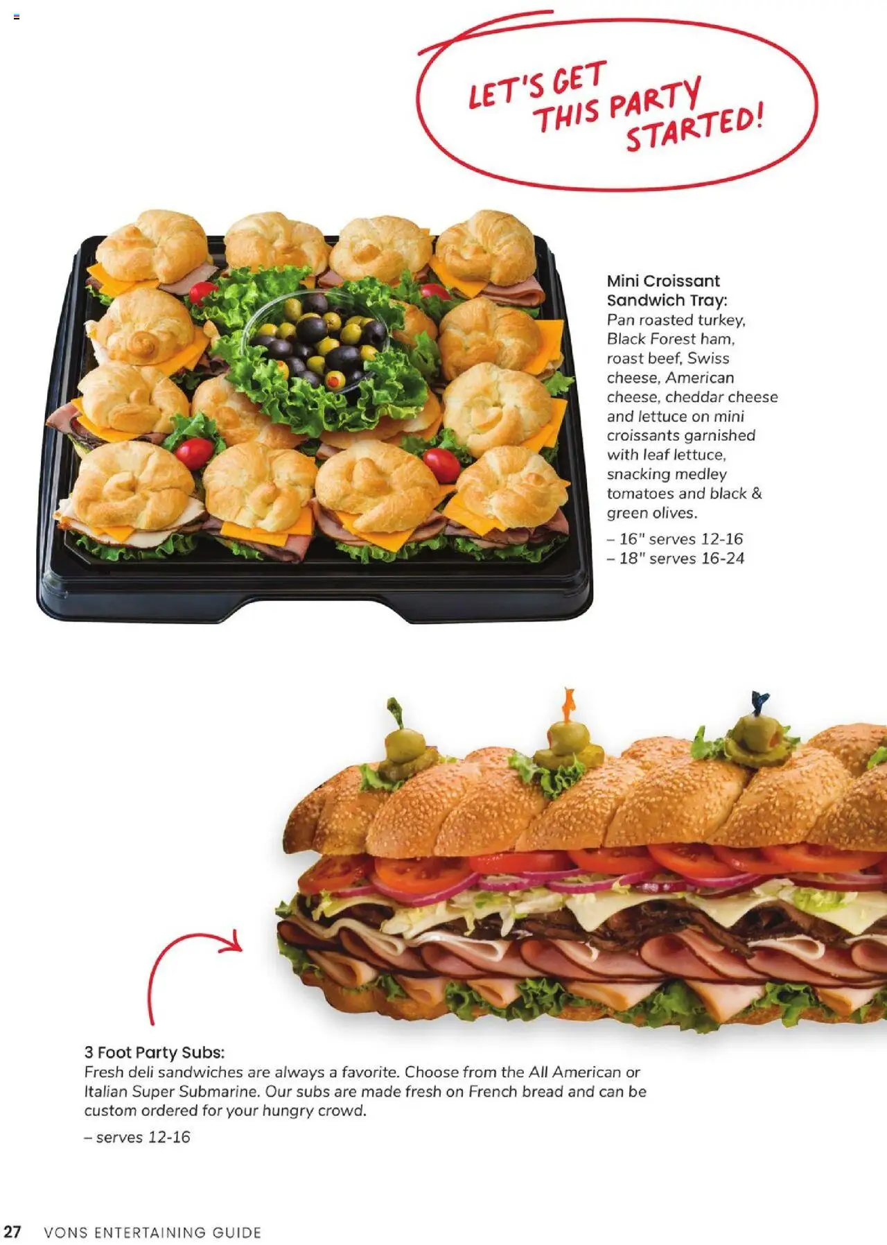 Vons Entertaining Guide - valid from 23.04.2025 | Page: 28 | Products: Cheese, Bread, Tomatoes, Croissants