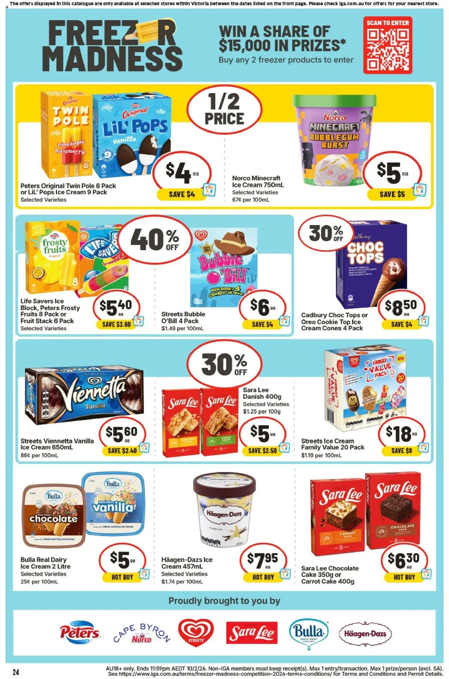 IGA catalogue - valid from 04.02.2026 | Page: 30 | Products: Dairy, Ice cream, Raspberry, Freezer
