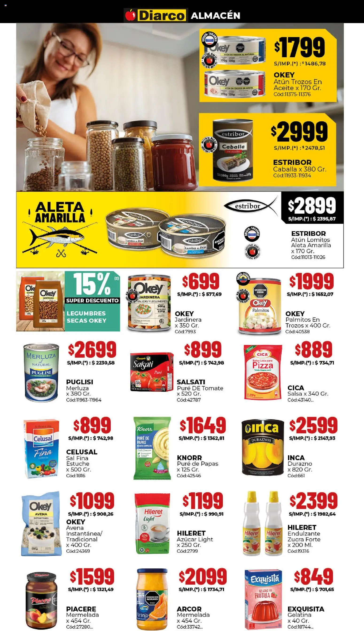 Diarco - Ofertas Gba │ válido desde el 26.01.2026 | Página: 4 | Productos: Lentejas, Tomate, Palmitos, Pizza