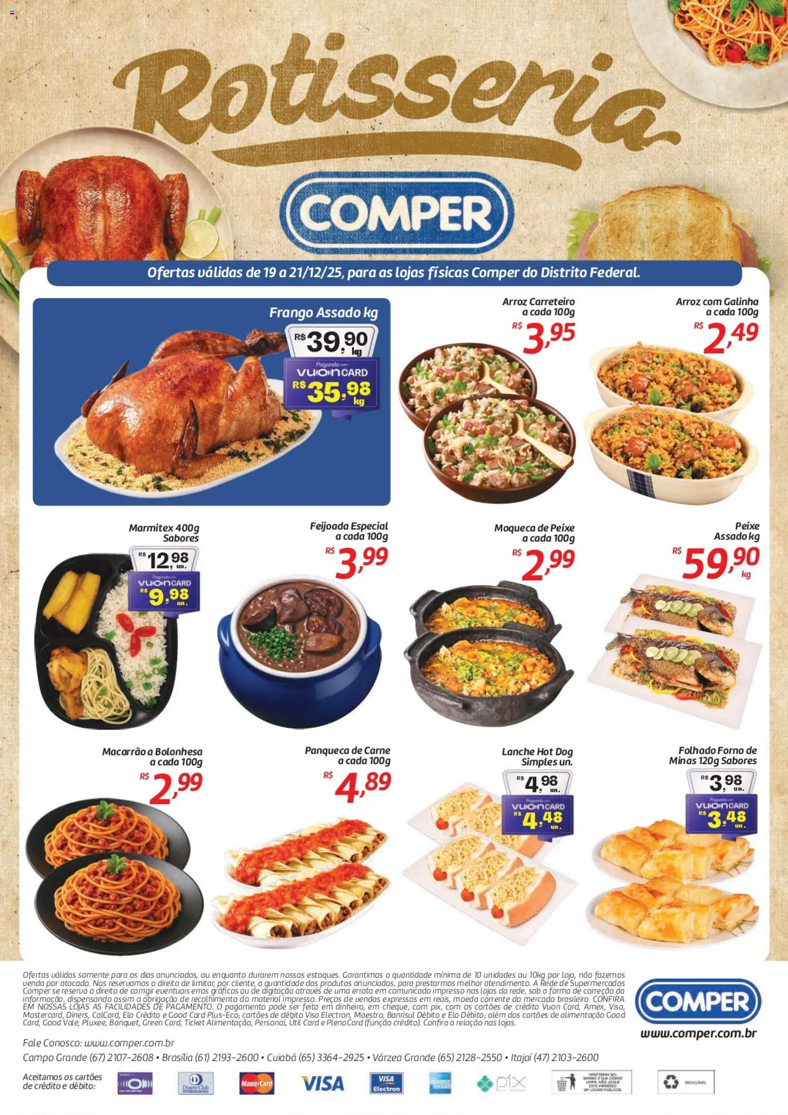 Comper Folheto - válido de 19.12.2025 | Página: 1 | Produtos: Forno, Arroz, Macarrão, Frango