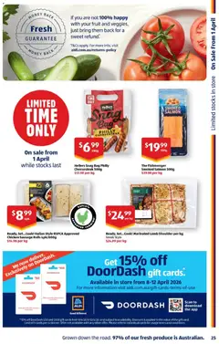 Preview of Aldi catalogue  - valid from 08.04.2026 | Page: 25 | Products: Chicken, Lamb, Salmon, Sausage