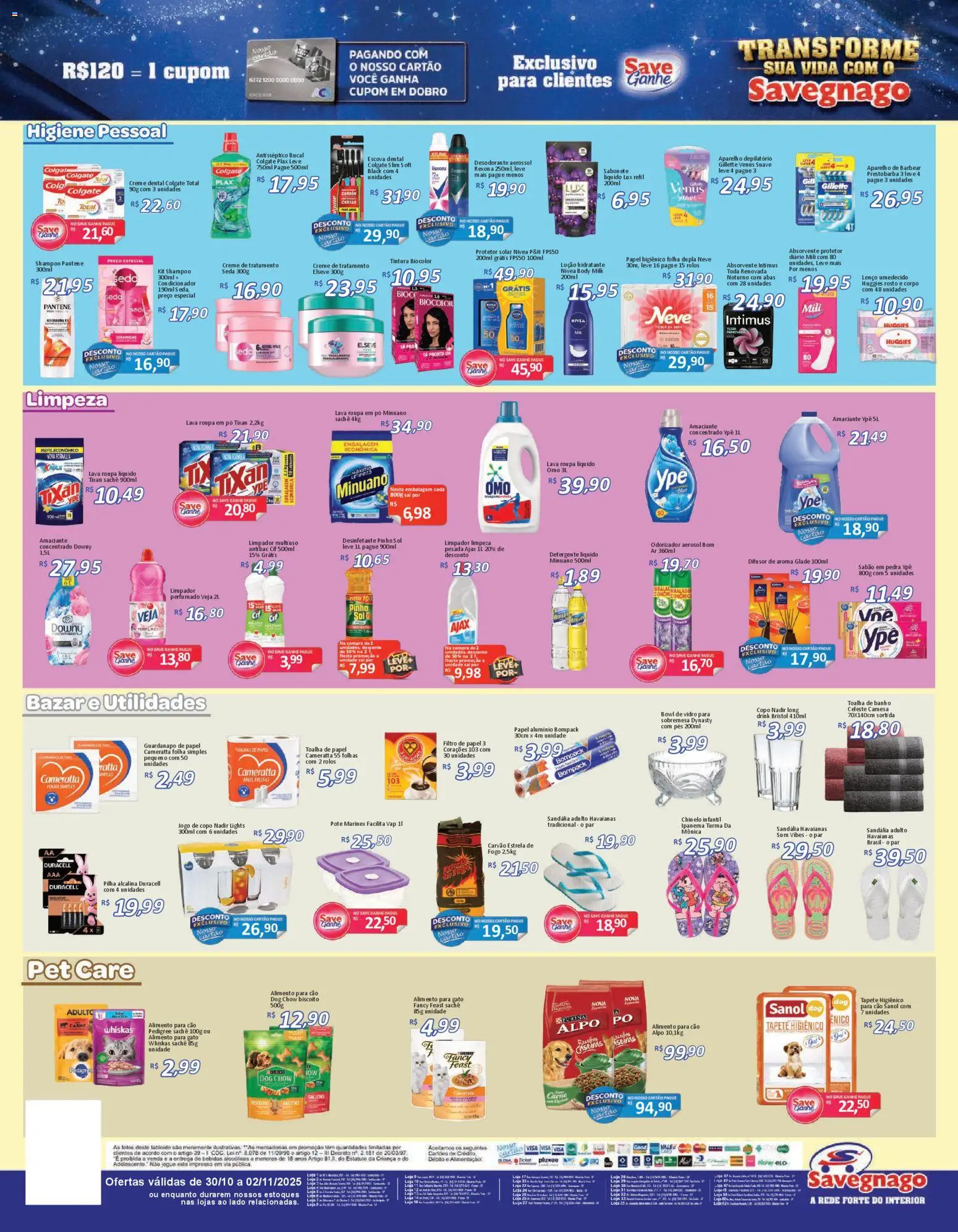 Savegnago Folheto - válido de 30.10.2025 | Página: 4 | Produtos: Desodorante, Tapete, Creme, Creme dental