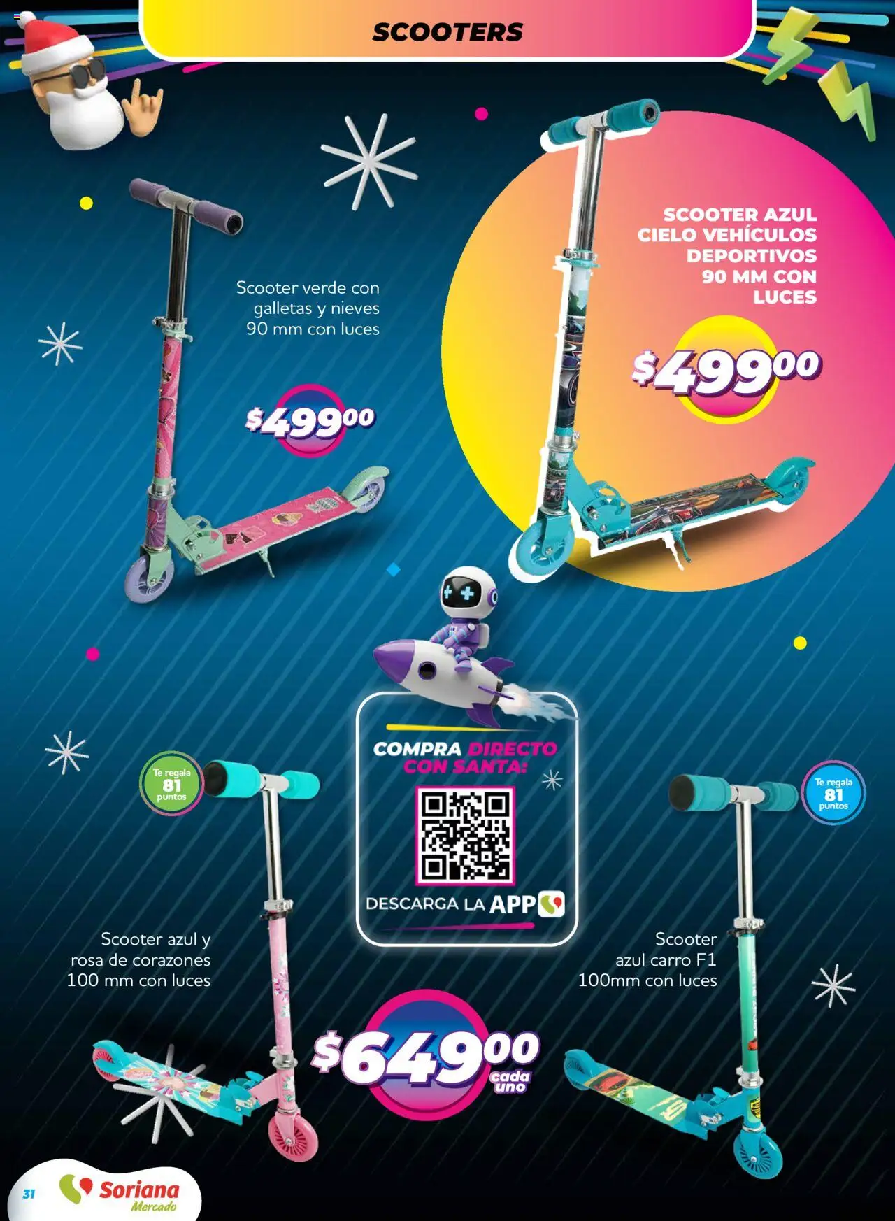 Nuevas ofertas de Soriana válidas en toda la República Mexicana desde el 09.10.2025. ¡Encuentra las mejores ofertas en Soriana - Reino de los Juguetes Mercado Nacional! | Página: 31 | Productos: Galletas, Scooter, Té