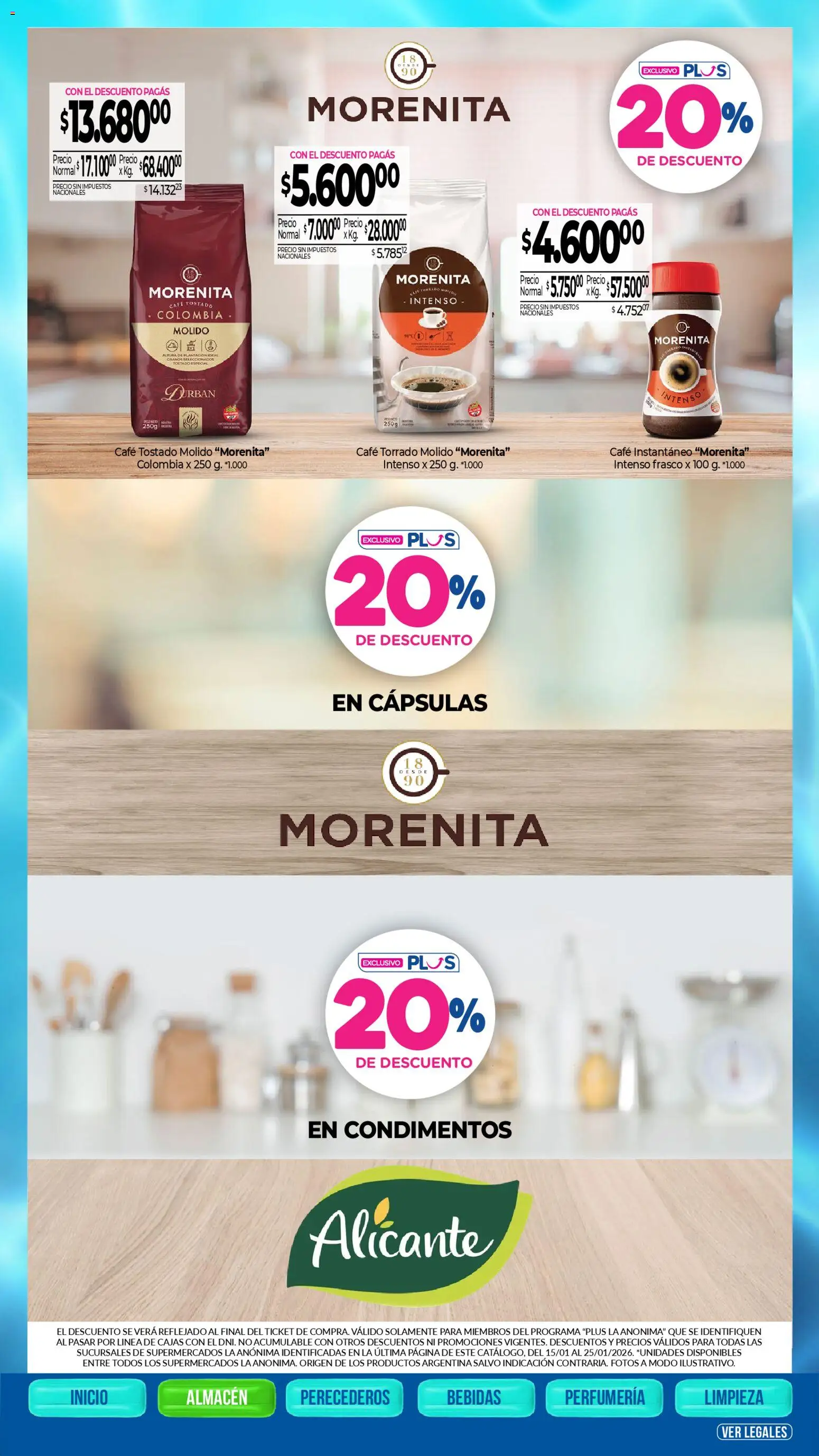 La Anonima catálogo │ válido desde el 15.01.2026 | Página: 7 | Productos: Frasco, Café