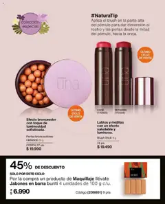 Natura catálogo │ válido desde el 19.07.2025 | Página: 55 | Productos: Maquillaje, Bronceador, Pómulo