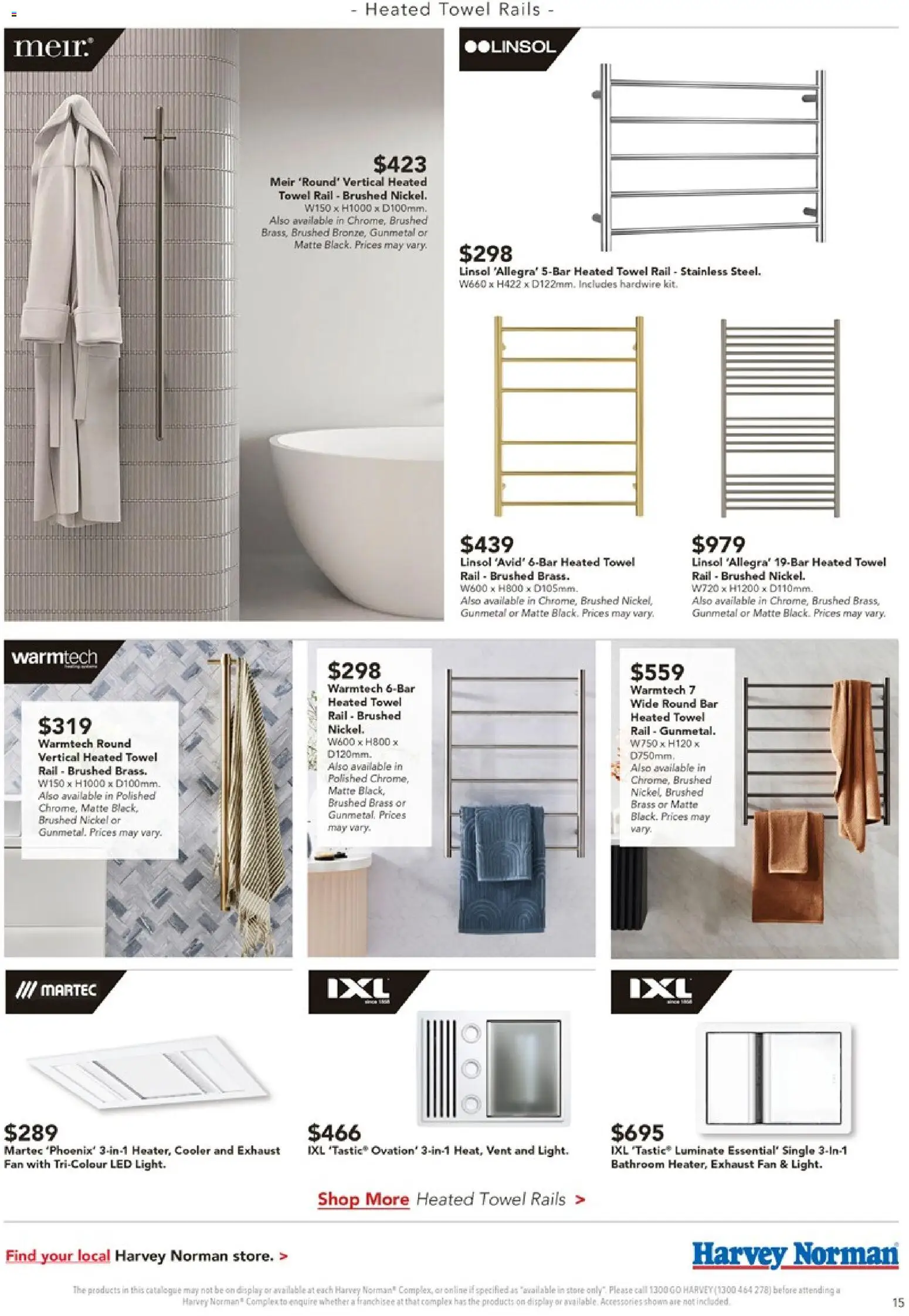 Harvey Norman catalogue - valid from 08.04.2026 | Page: 15 | Products: Accessories, Fan, Bathroom