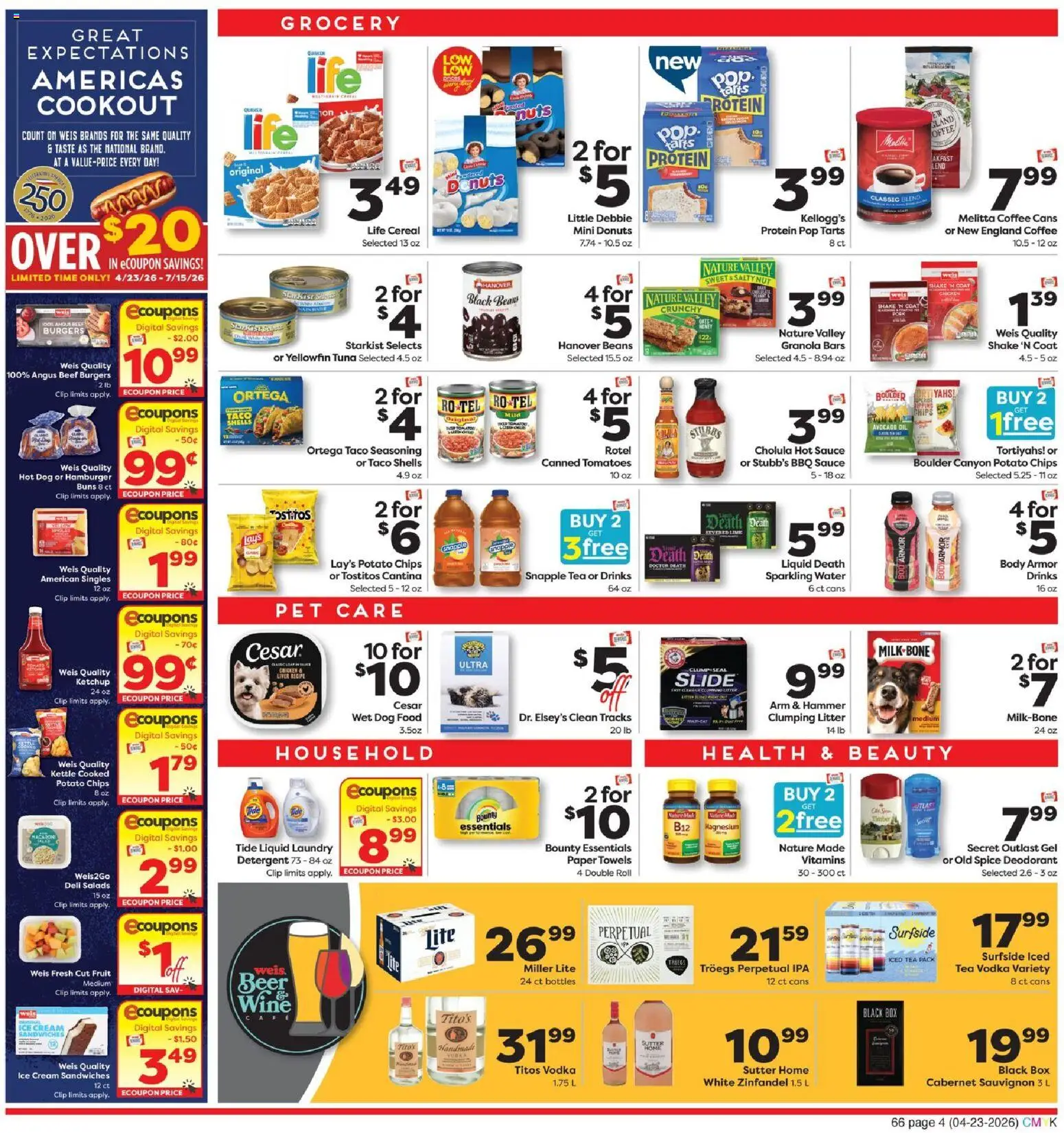 Weis Weekly Ad - valid from 23.04.2026 | Page: 7 | Products: Pork, Detergent, Chips, Ketchup