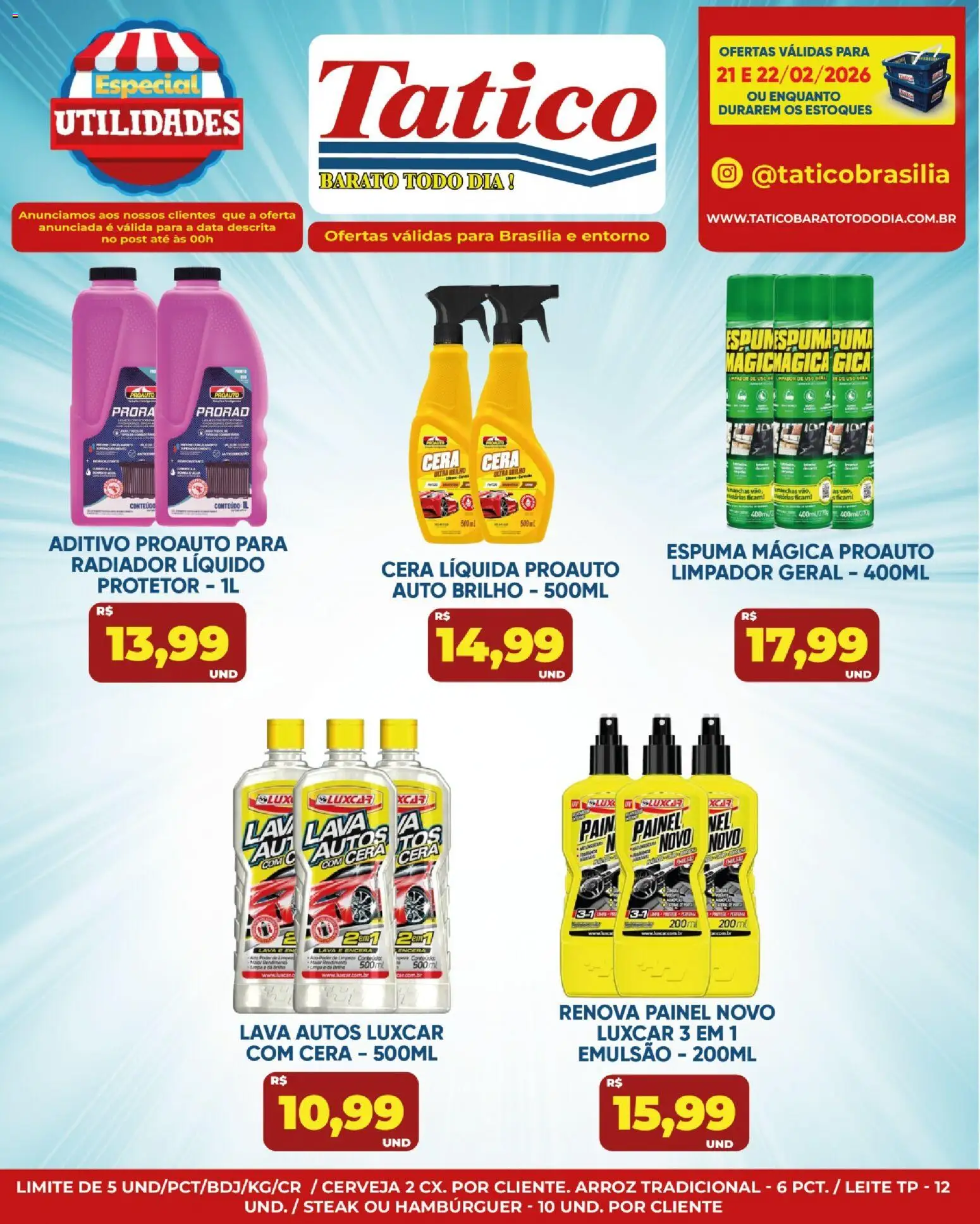 Tatico Folheto - válido de 23.02.2026 | Página: 40 | Produtos: Leite, Cerveja, Arroz, Hambúrguer