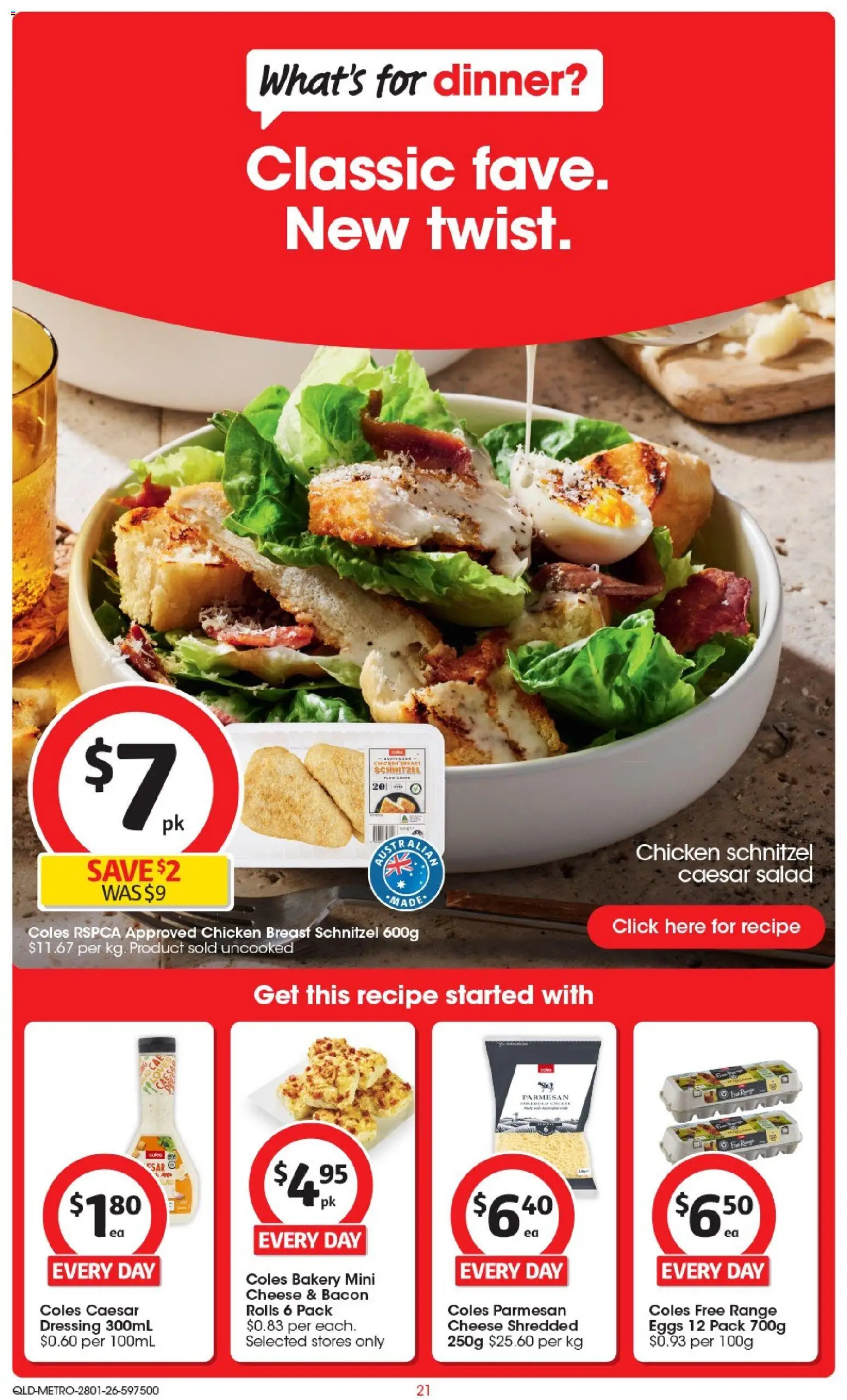 Coles catalogue - valid from 28.01.2026 | Page: 22 | Products: Bacon, Eggs, Salad, Bakery