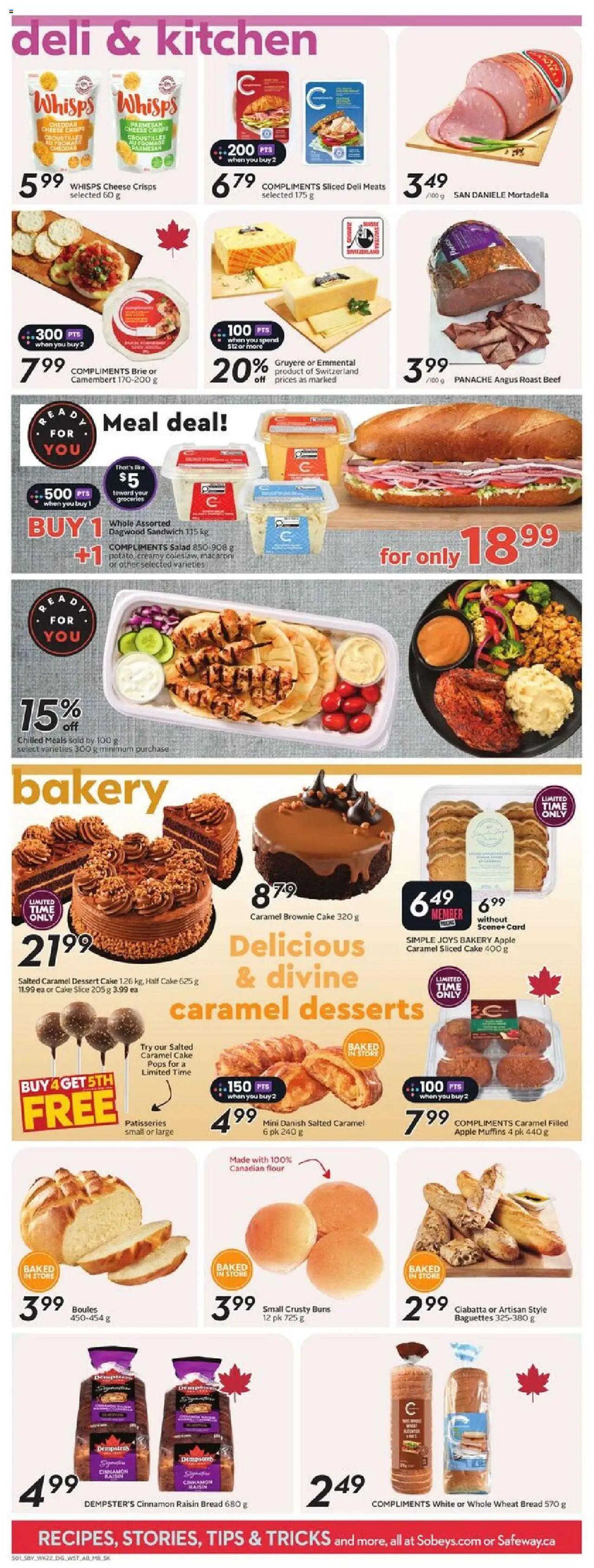 Safeway flyer valid from 25.09.2025 | Page: 10 | Products: Beef, Salad, Bakery, Bread