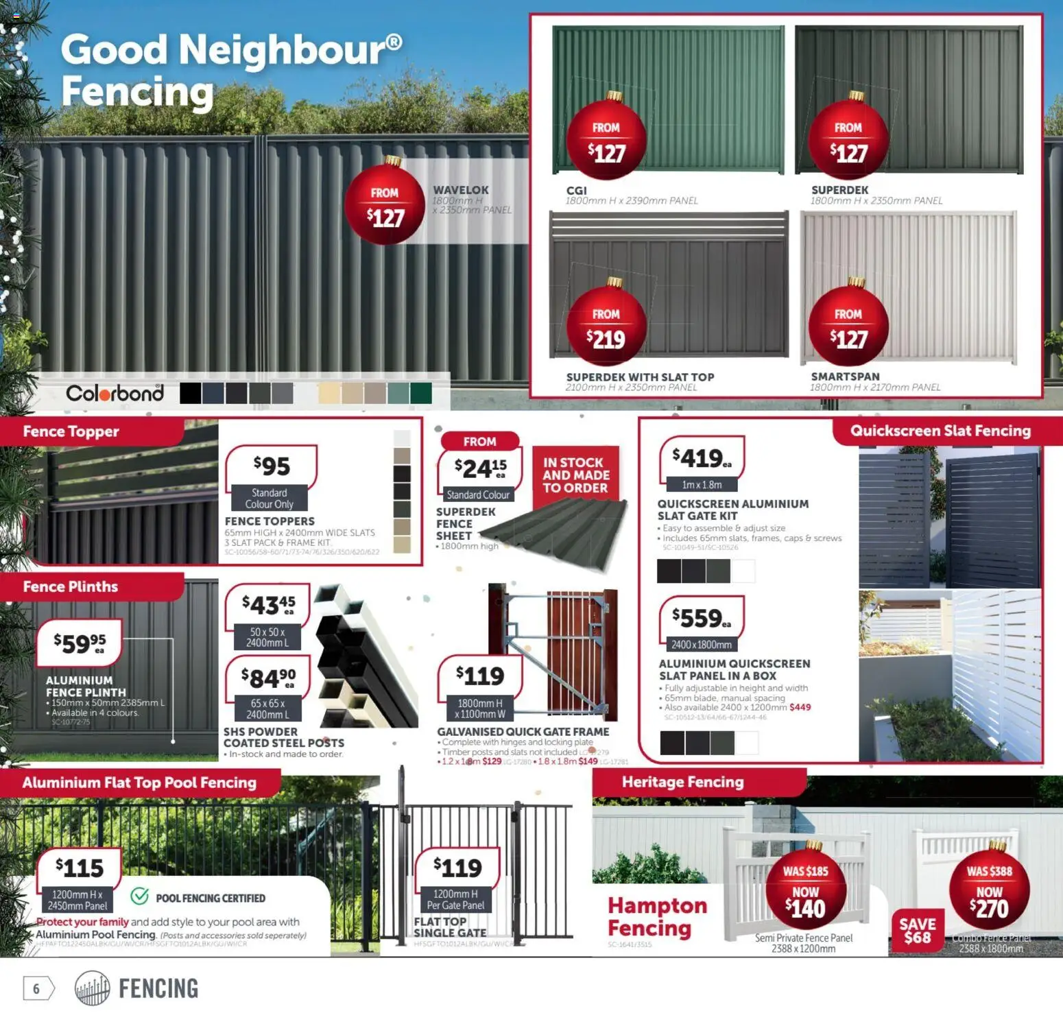 Stratco catalogue - valid from 31.10.2025 | Page: 6 | Products: Fence, Gate, Powder, Accessories