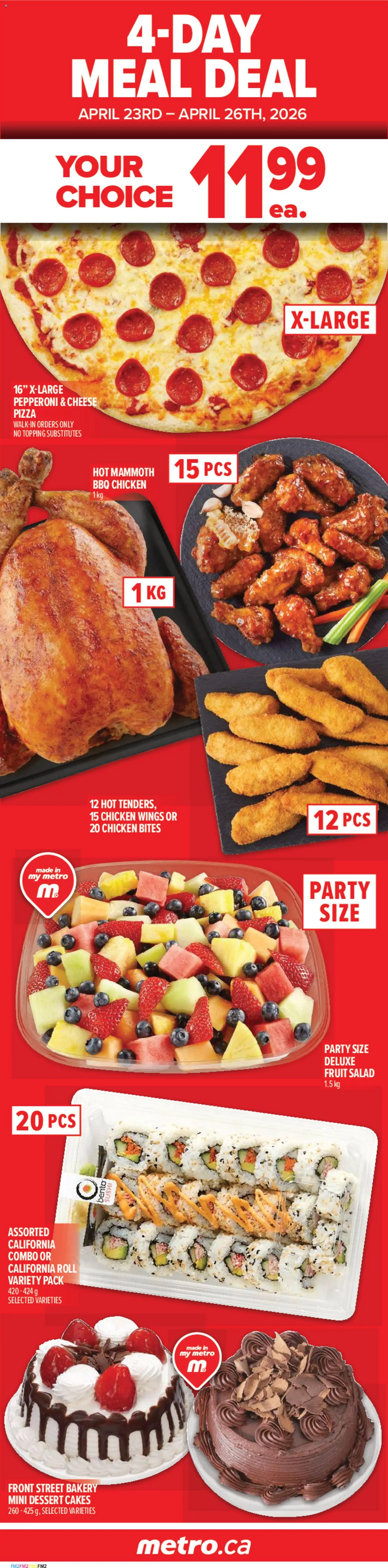 Metro flyer valid from 23.04.2026 | Page: 3 | Products: Salad, Chicken wings, Cheese, Chicken