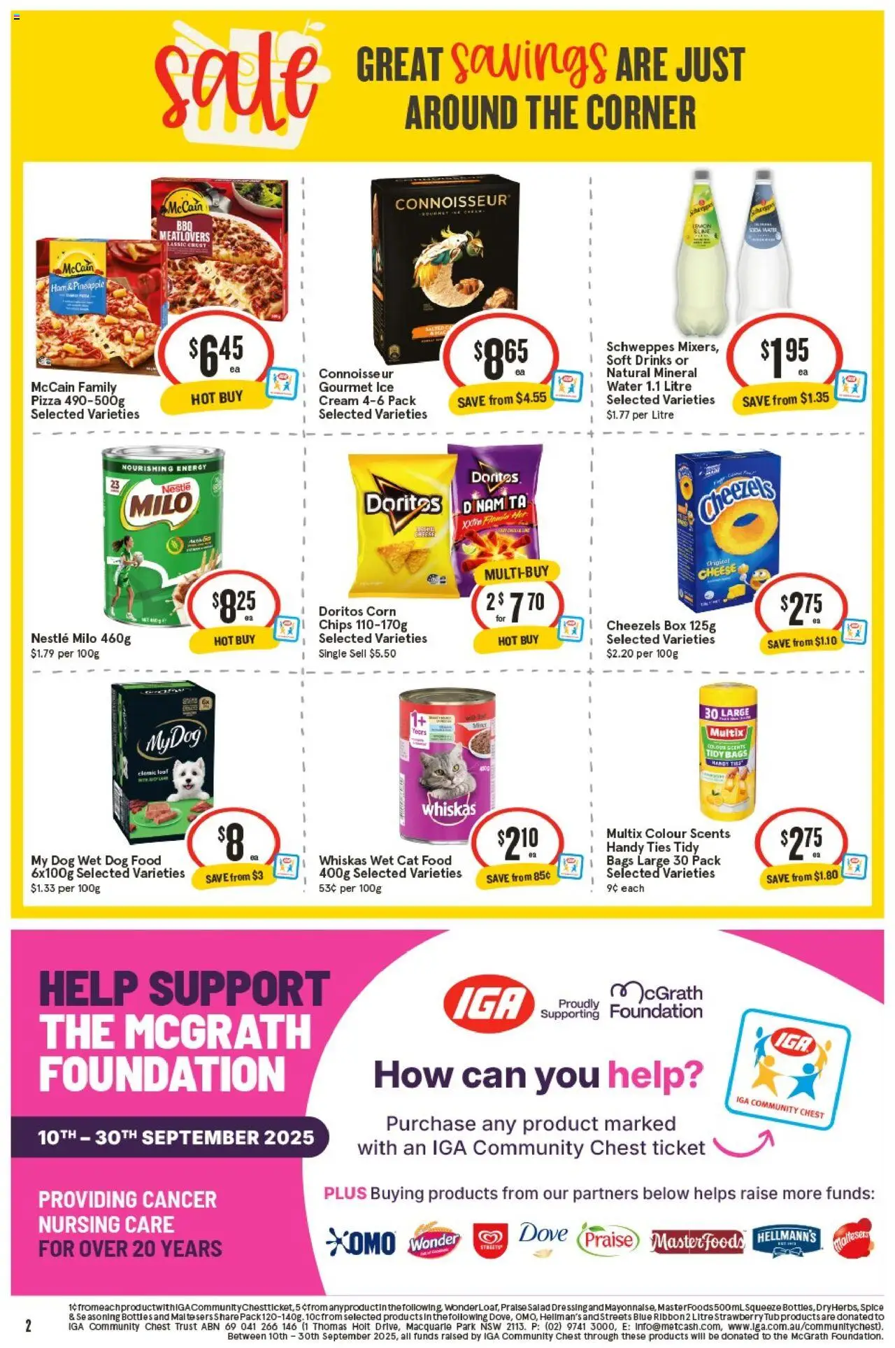 IGA catalogue - valid from 24.09.2025 | Page: 3 | Products: Pineapple, Chips, Dog food, Foundation