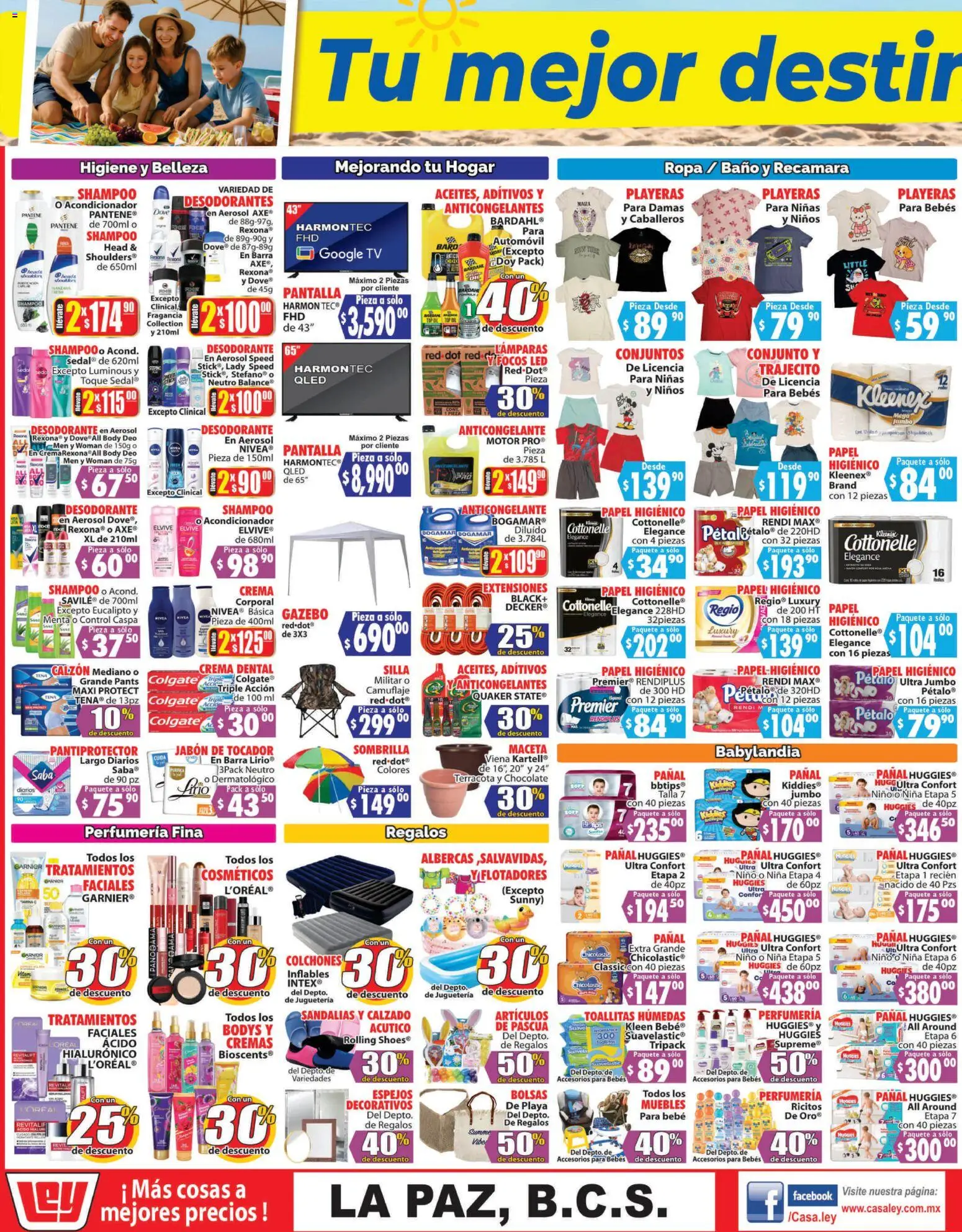Nuevas ofertas de Casa Ley válidas en toda la República Mexicana desde el 07.04.2026. ¡Encuentra las mejores ofertas en Casa Ley folleto Autoservicio La Paz, BCS! | Página: 3 | Productos: Crema, Chocolate, Ropa, Fragancia