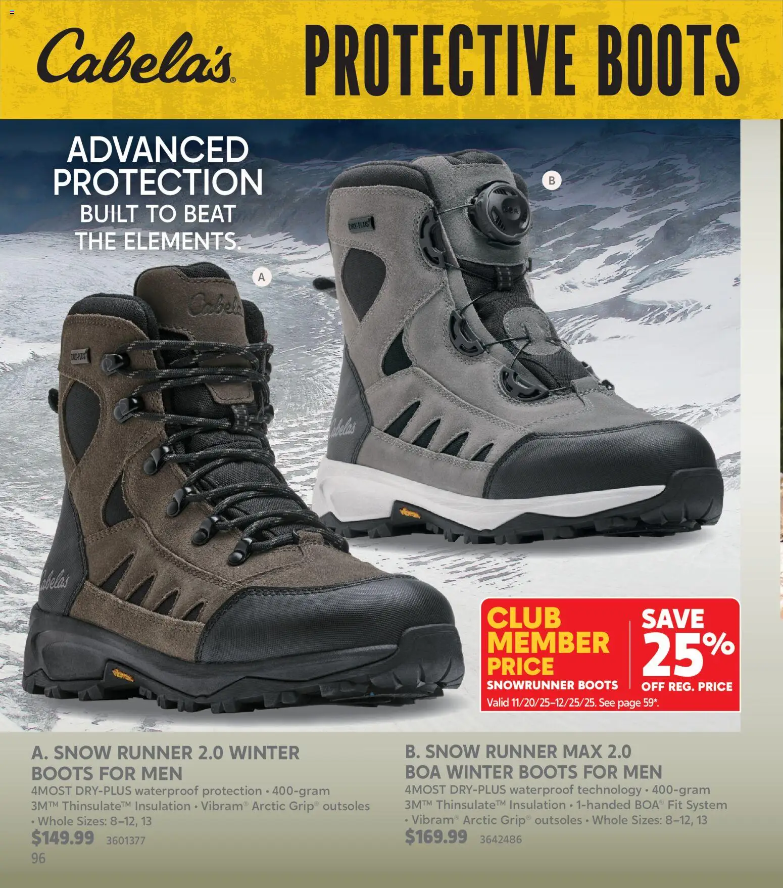 Cabela's Winter Clothing 25 - valid from 20.11.2025 | Page: 96 | Products: Boots
