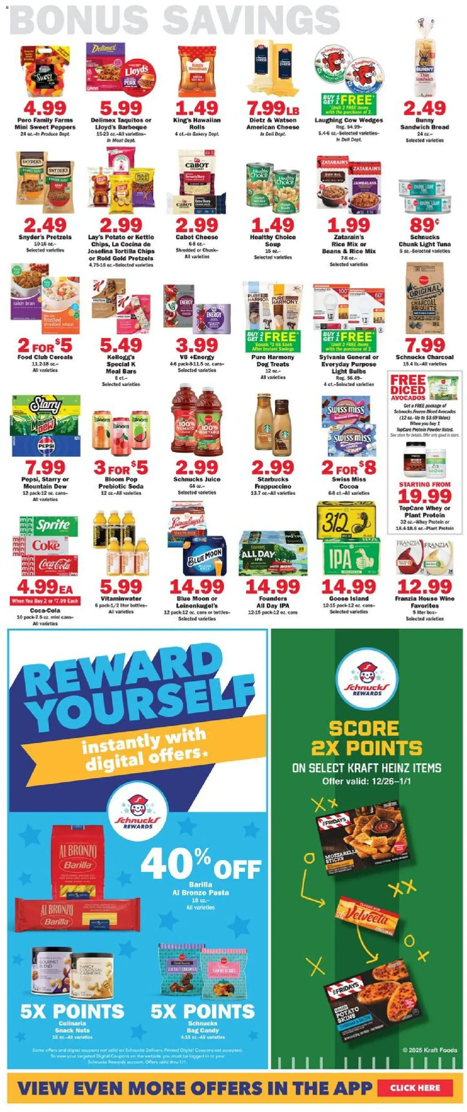 Schnucks Weekly Print Ad - IL - valid from 26.12.2025 | Page: 5 | Products: Box, Juice, Pasta, Bag
