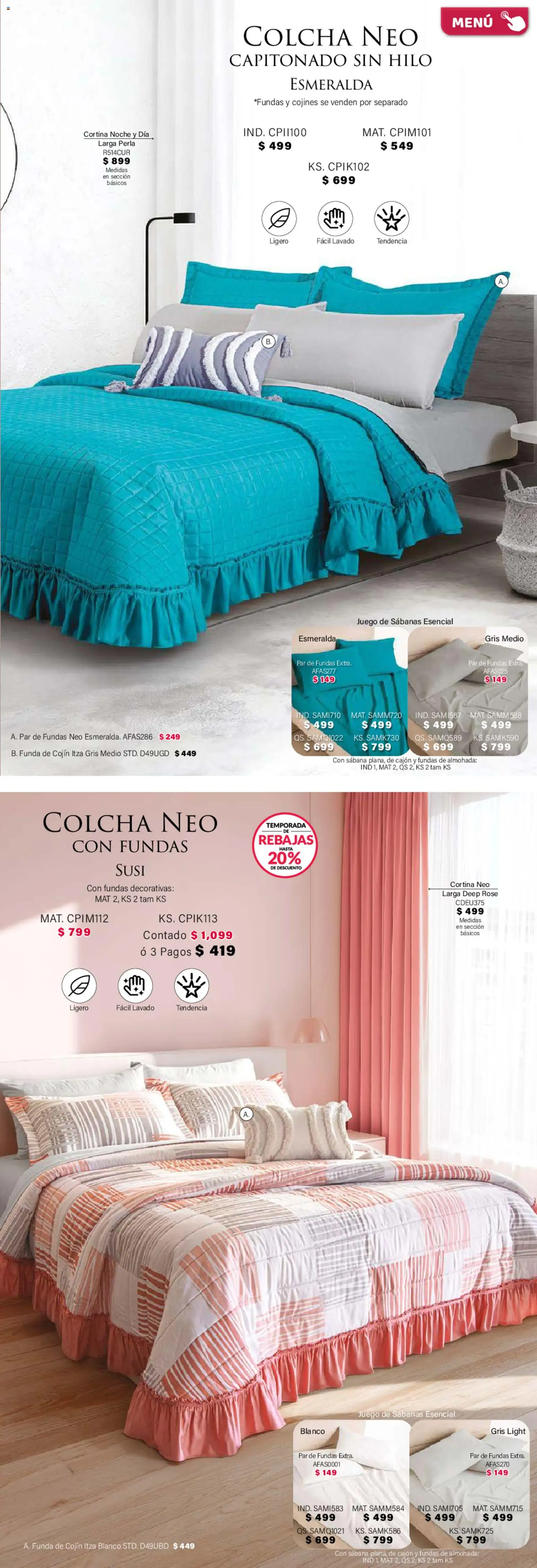 Nuevas ofertas de Colchas Concord válidas en toda la República Mexicana desde el 01.02.2026. ¡Encuentra las mejores ofertas en Colchas Concord catálogo! | Página: 73 | Productos: Juego, Funda, Almohada, Sabanas